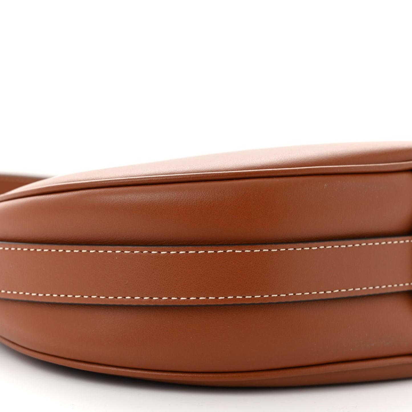Smooth Calfskin Medium Strap Ava Shoulder Bag Tan