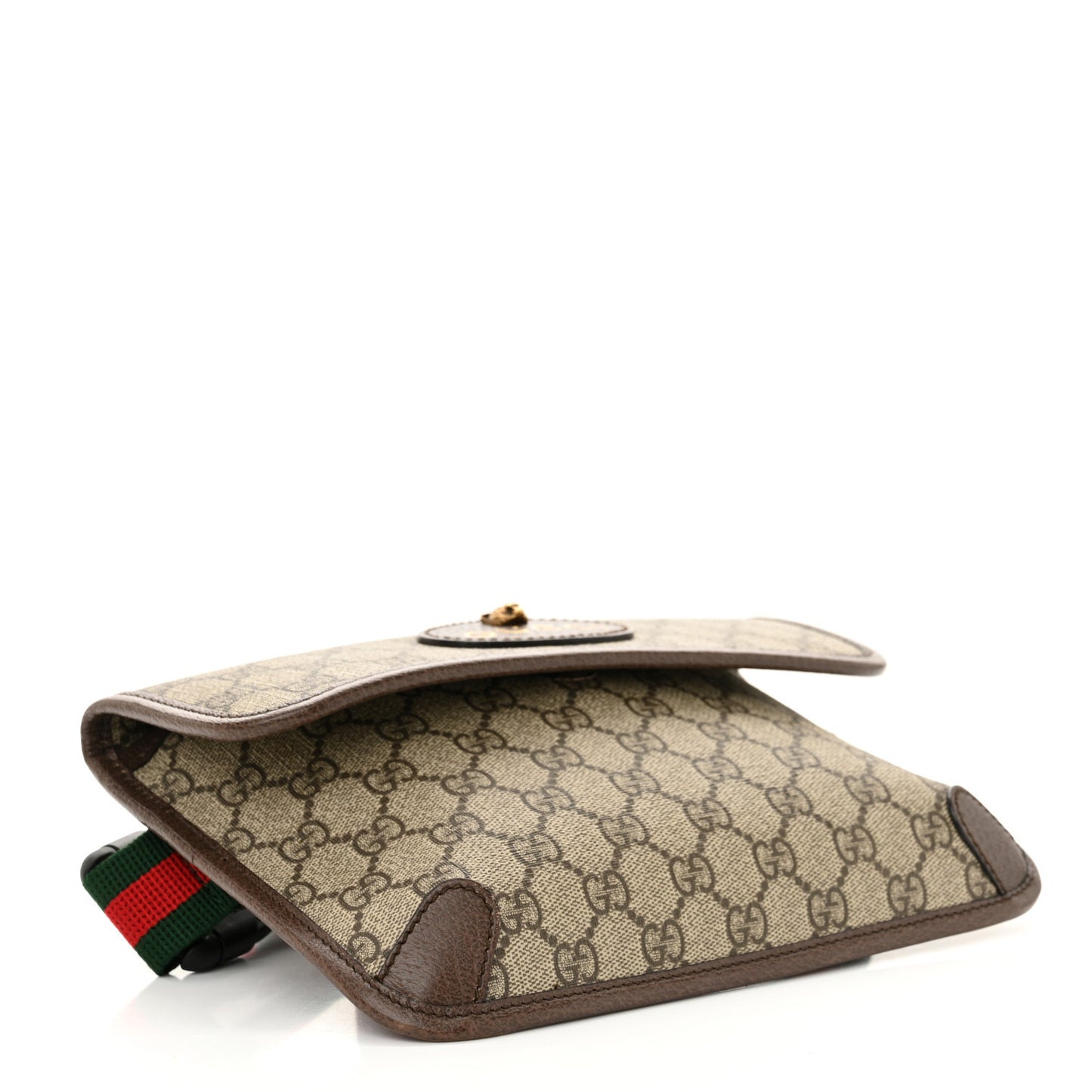 GG Supreme Monogram Neo Vintage Web Belt Bag Brown