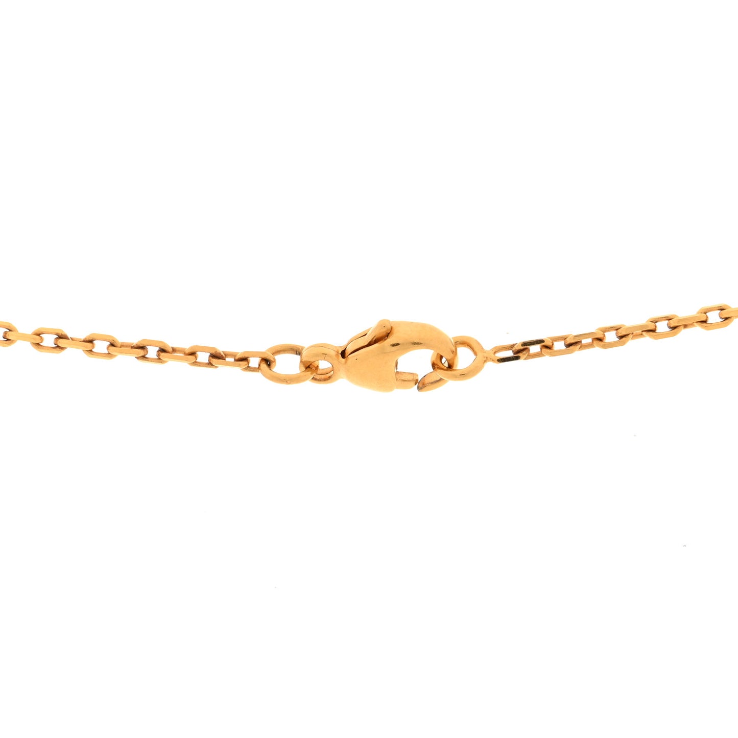 Lacquered Gold Pop H Pendant Necklace White