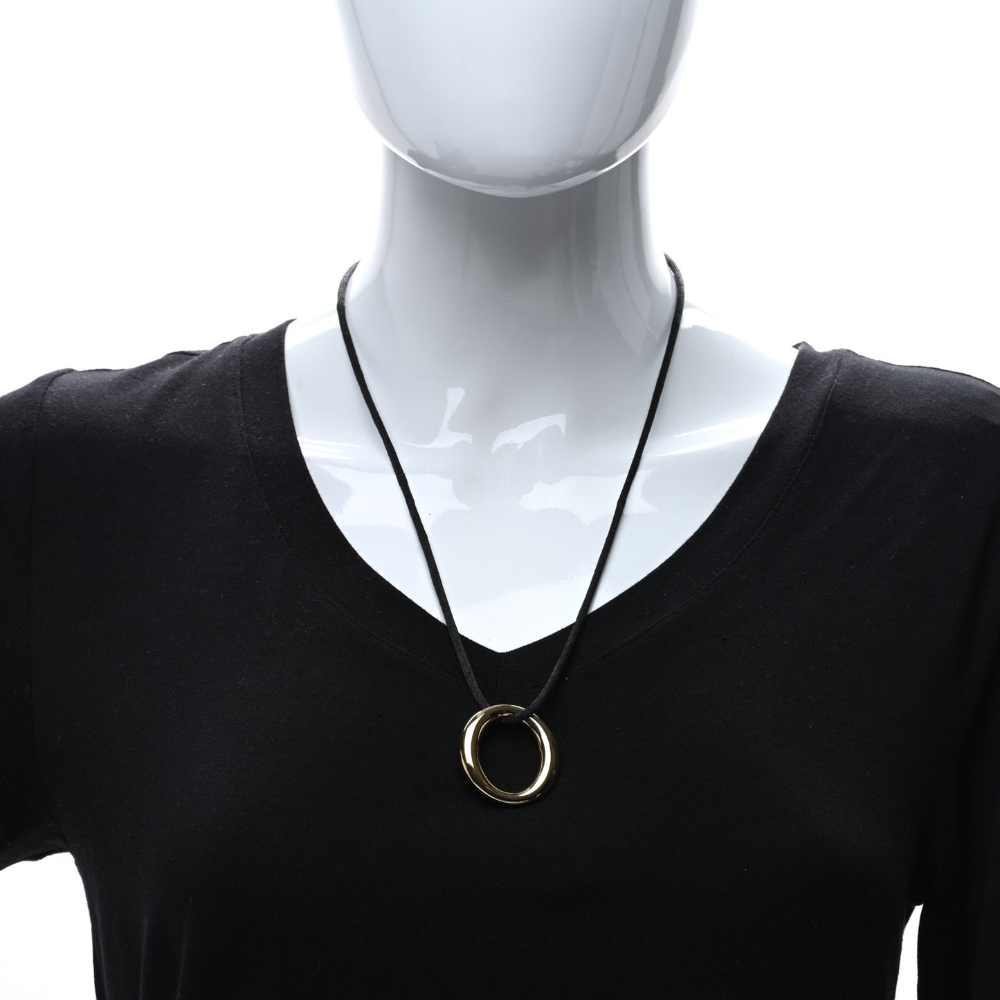 18K Yellow Gold Silk Elsa Peretti Sevillana Pendant Necklace