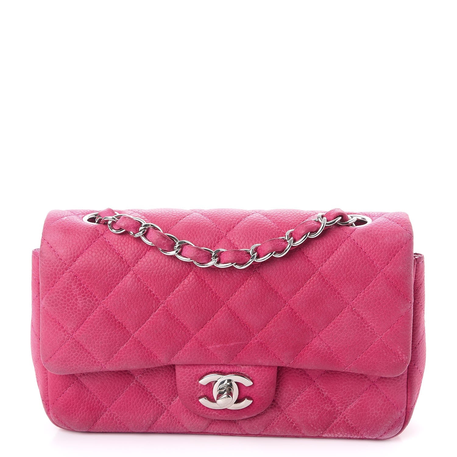 Chanel Iridescent Caviar Quilted Mini Rectangular Flap Pink 259949