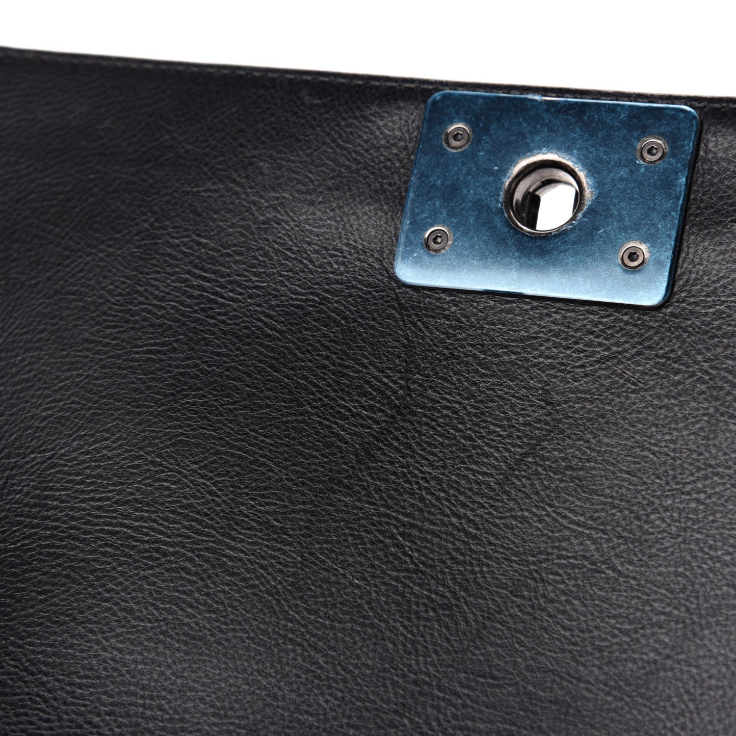 Chanel Calfskin Double Stitch Medium Boy Flap Black 9 of 12