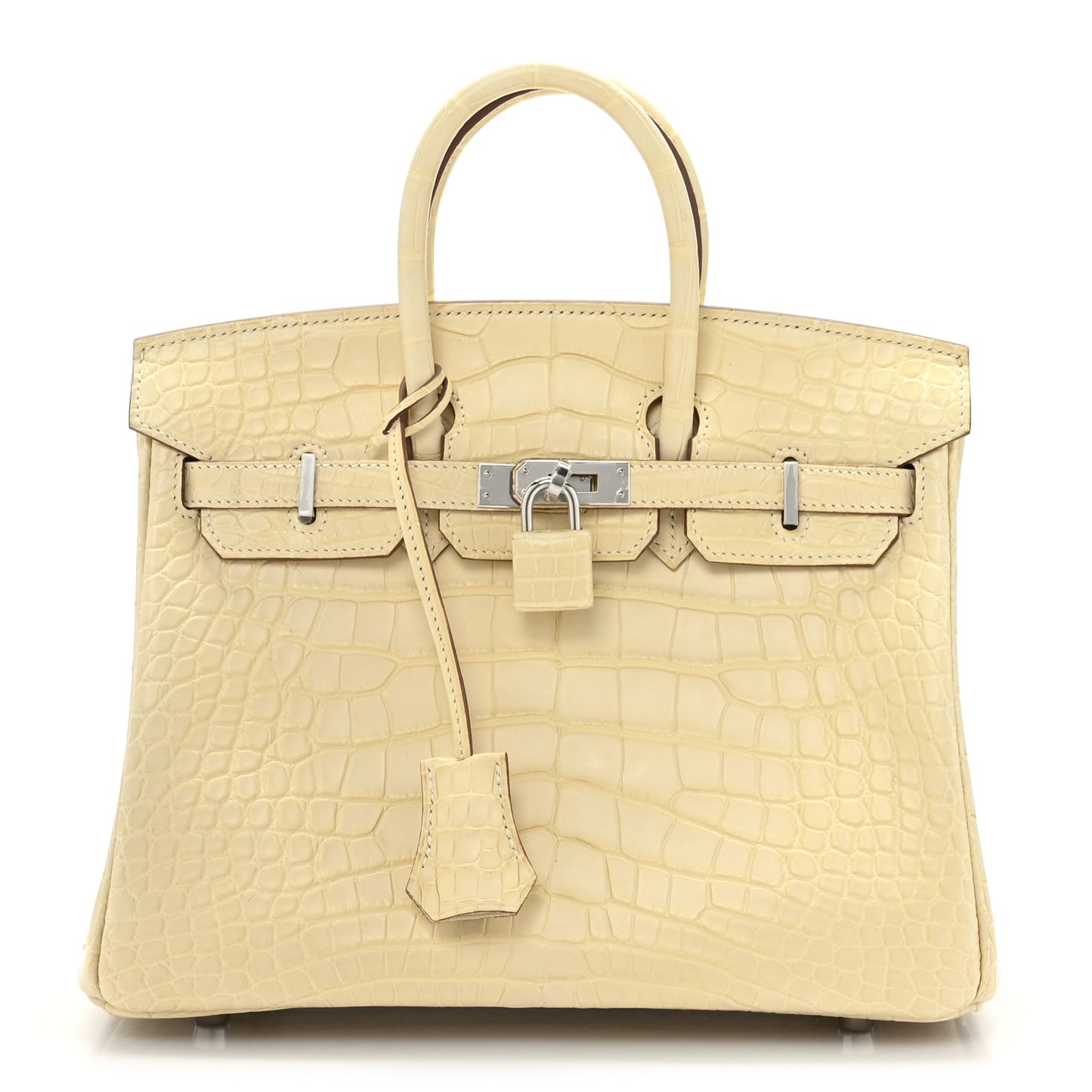 Matte Alligator Birkin 25 Vanille