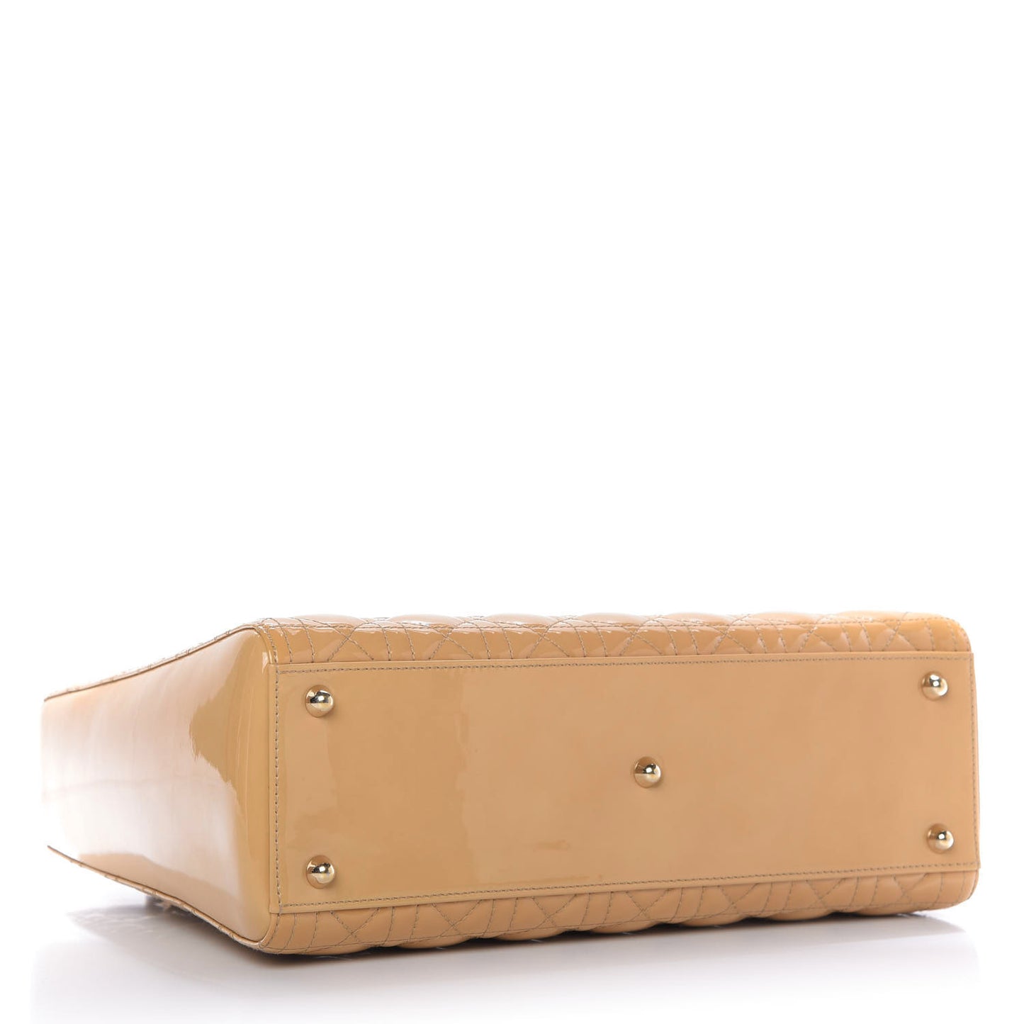 Patent Cannage Large Lady Dior Beige