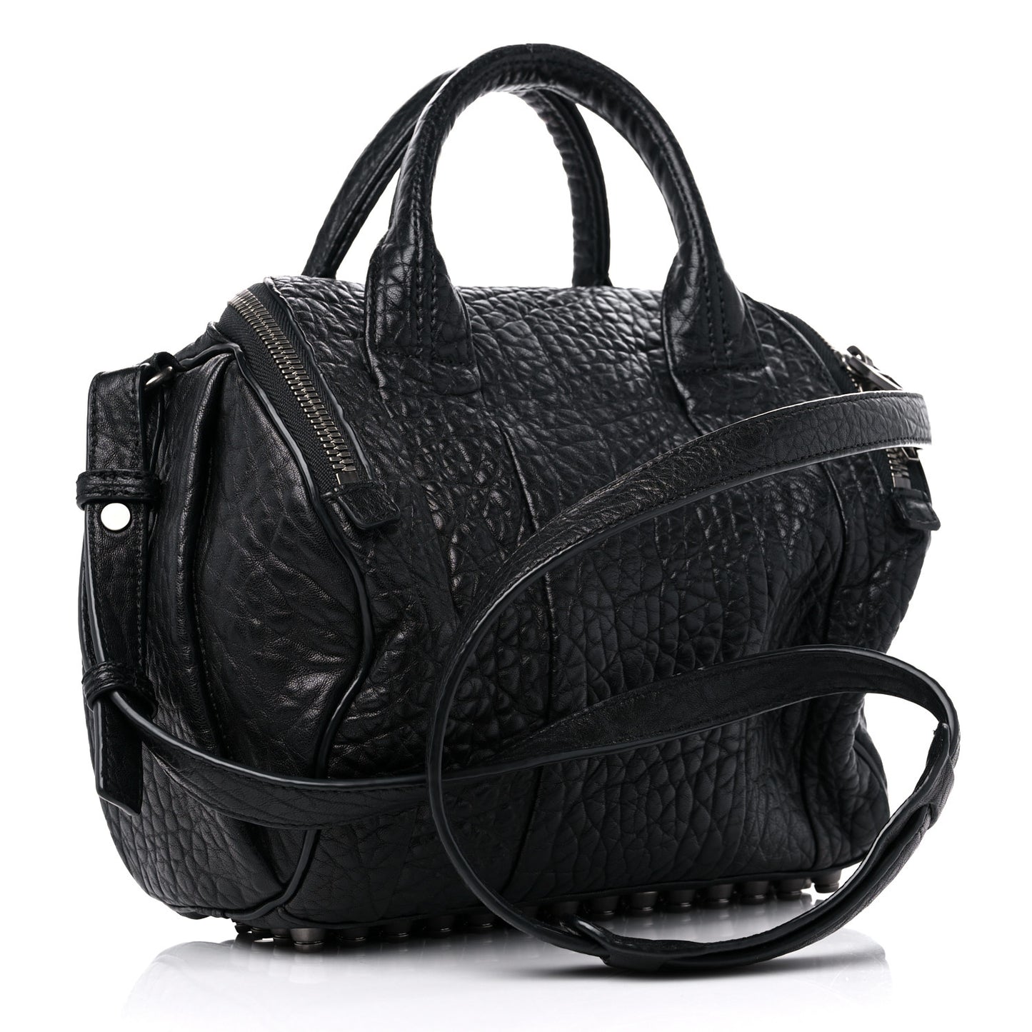 Pebbled Lambskin Mini Rockie Black Rhodium Hardware