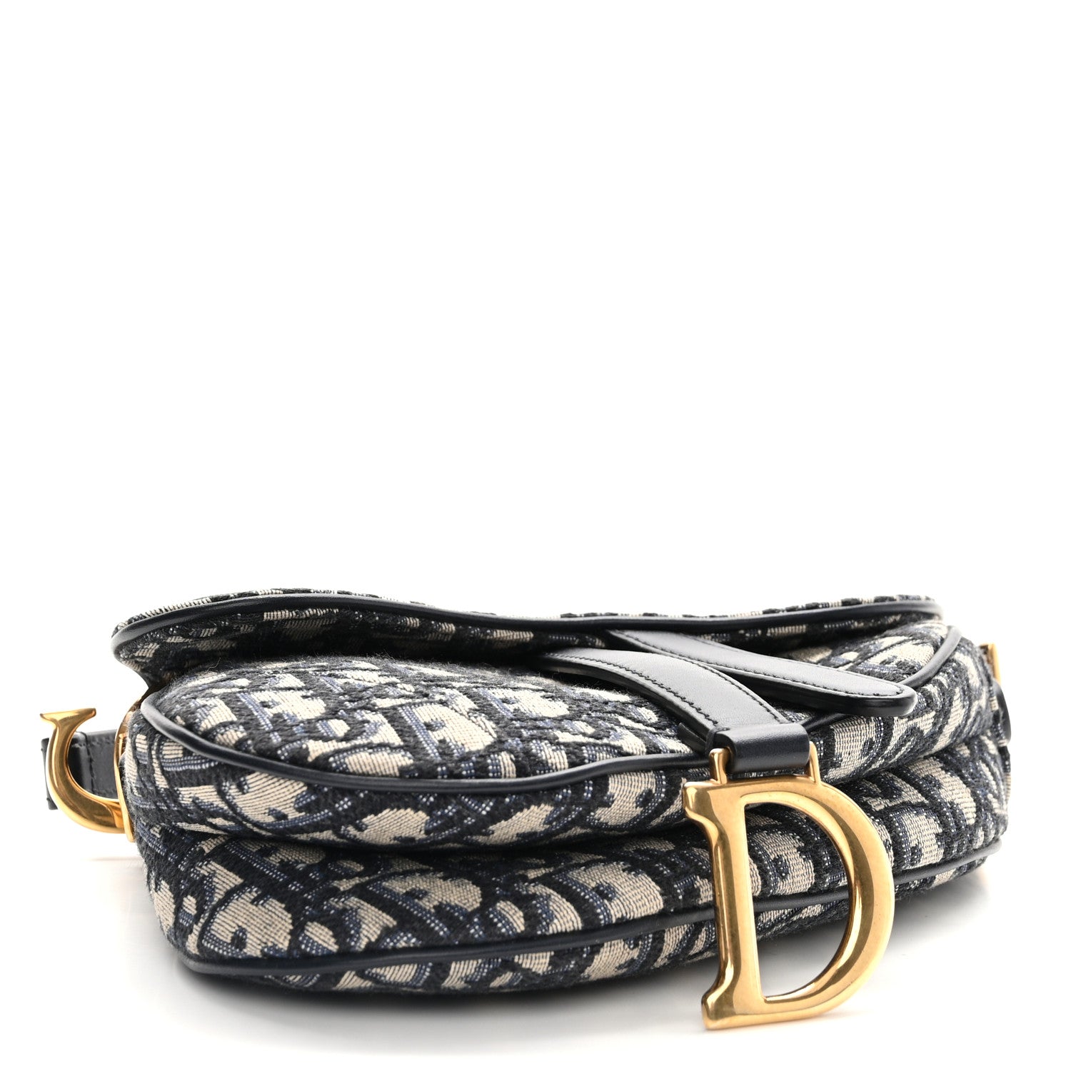 Christian Dior Oblique Mini Saddle Bag Blue 4 of 10