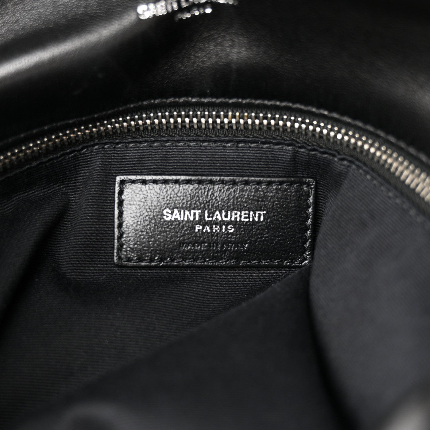 Saint Laurent Lambskin Quilted Medium Loulou Puffer Monogram Chain Satchel Black 6 of 12