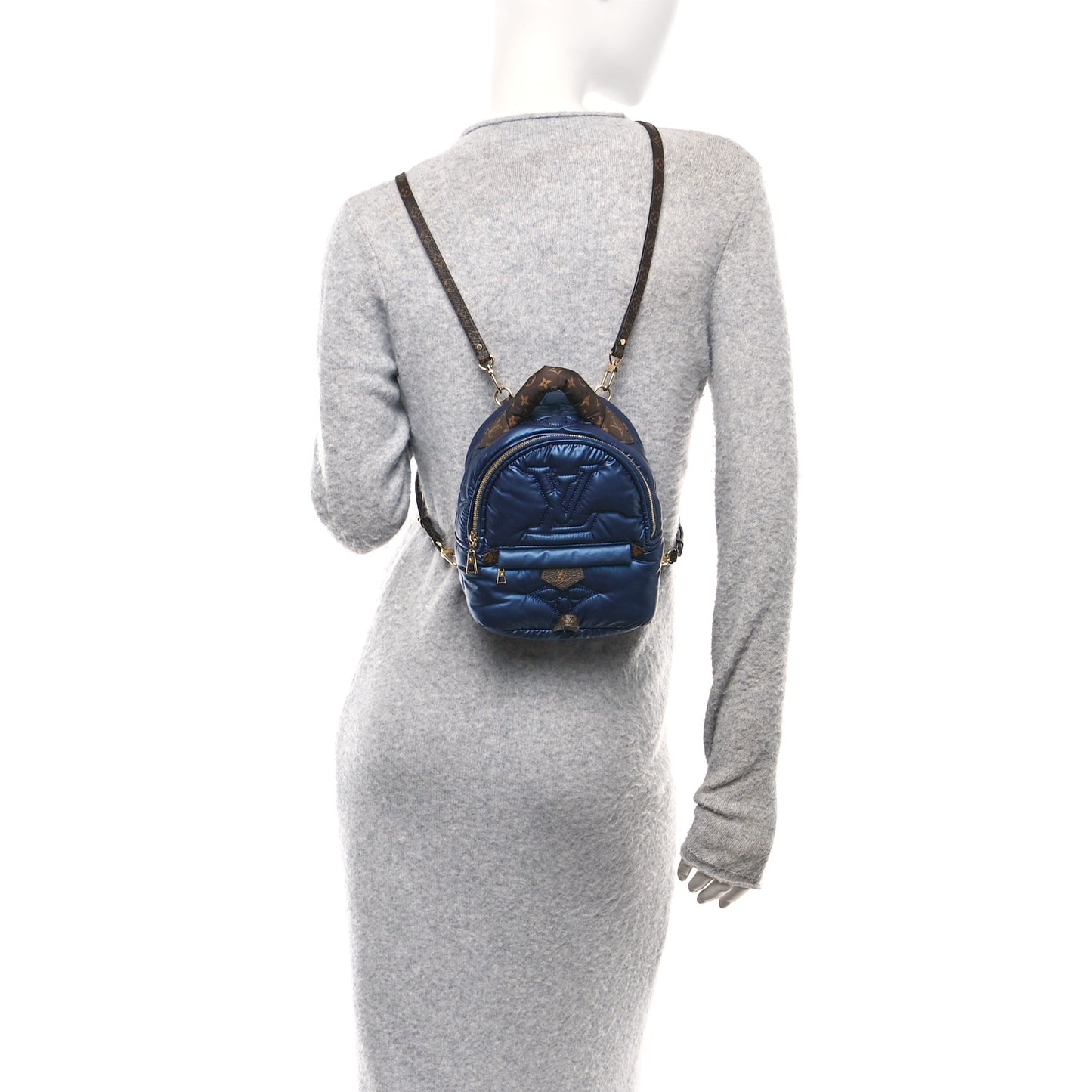 Econyl Mini Monogram Pillow Palm Springs Backpack Mini Navy