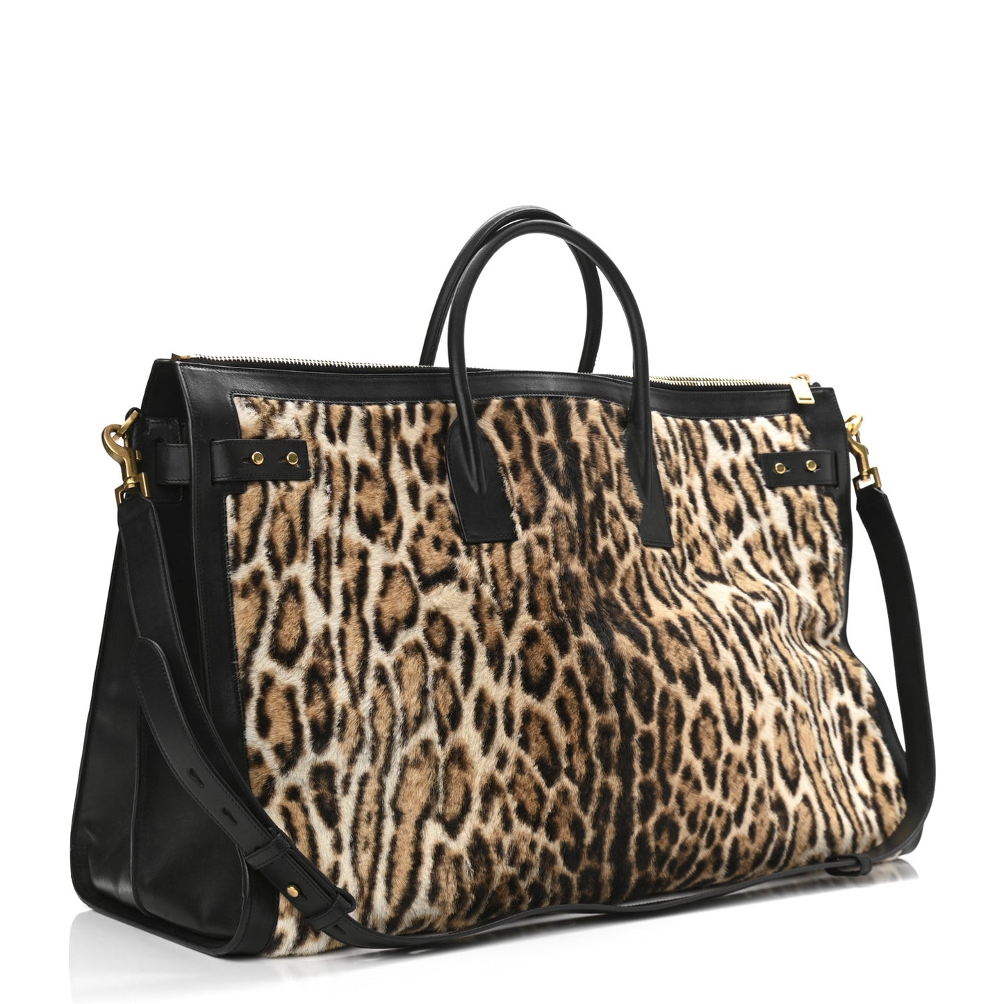 Pony Hair Large Souple Sac De Jour Black