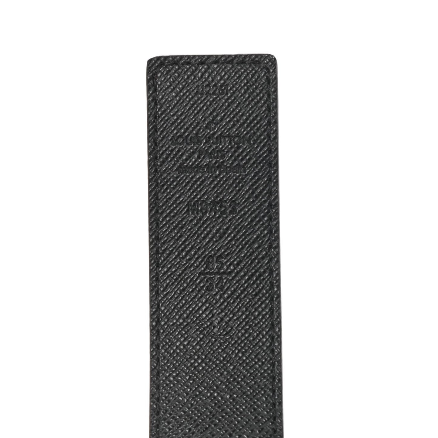 Calfskin Monogram 30mm LV Initiales Reversible Belt 85 34 Black