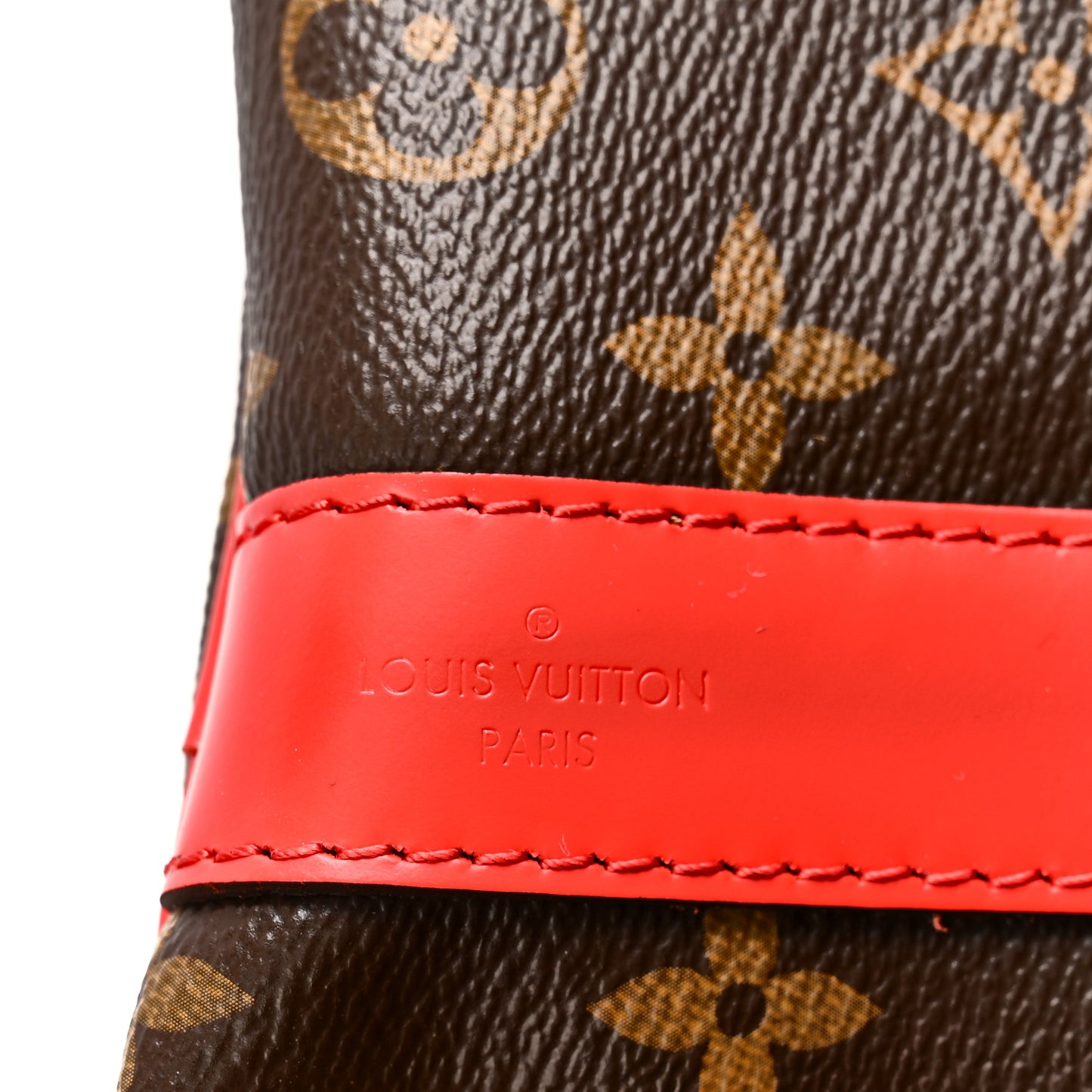Calfskin Monogram Keepall Bandouliere 50 Coquelicot