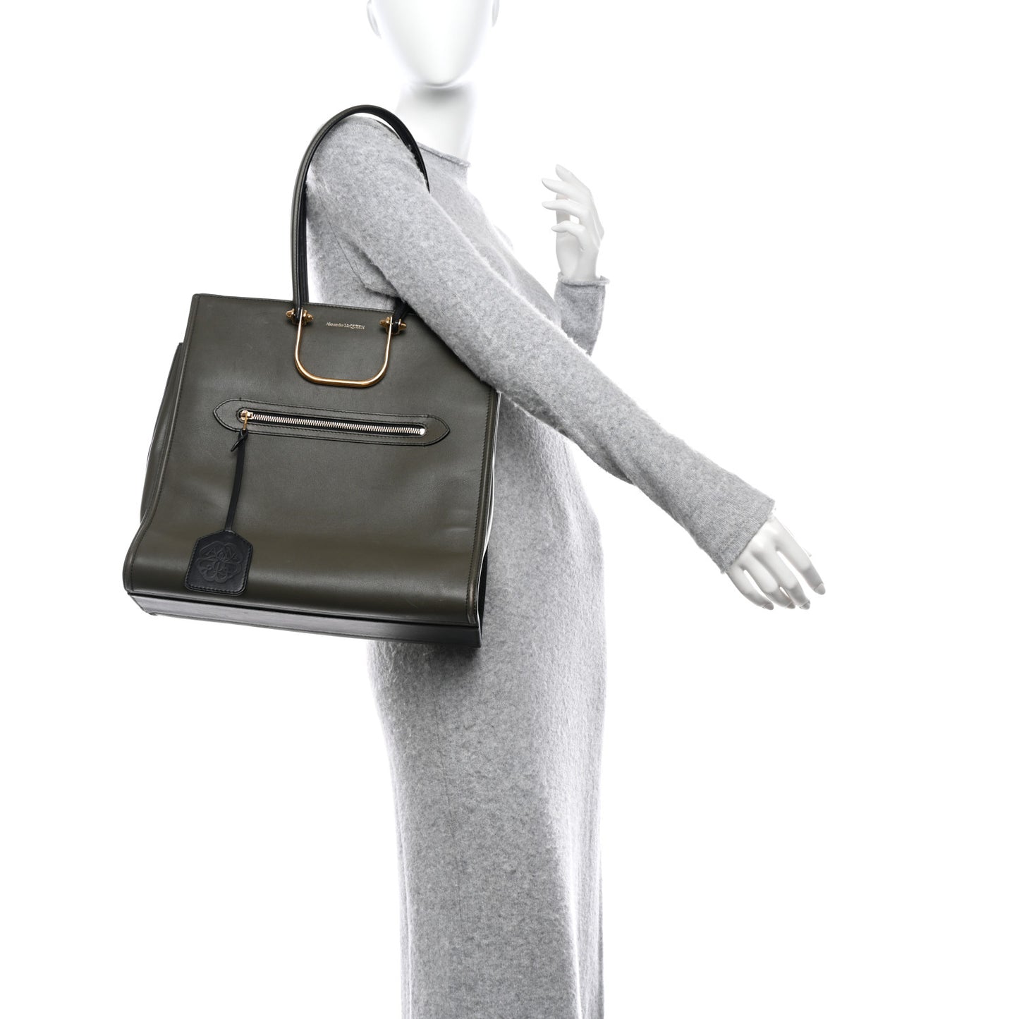Calfskin The Tall Story Shoulder Bag Khaki