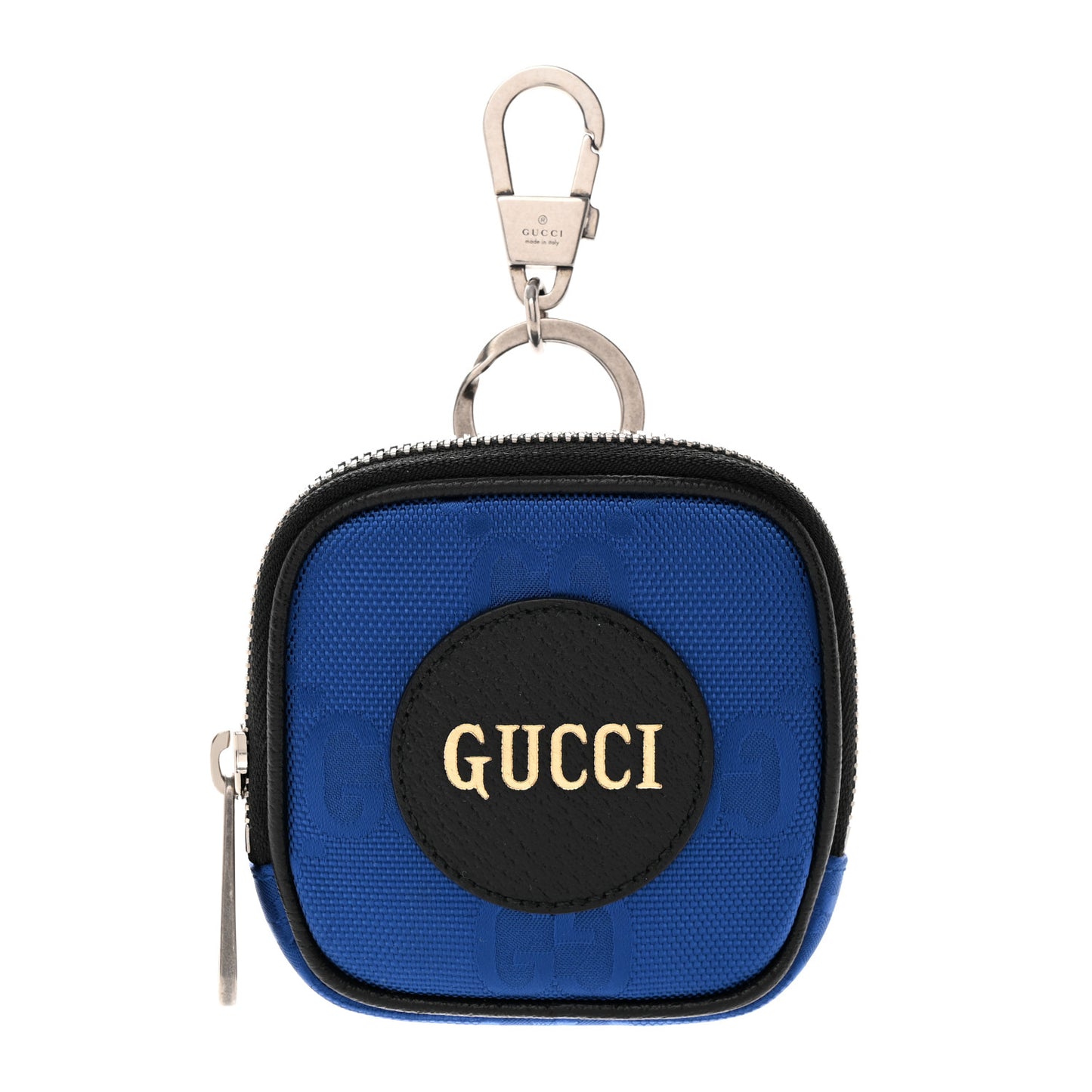 Econyl Nylon Monogram Off The Grid Headphone Case Guilted Blue Black