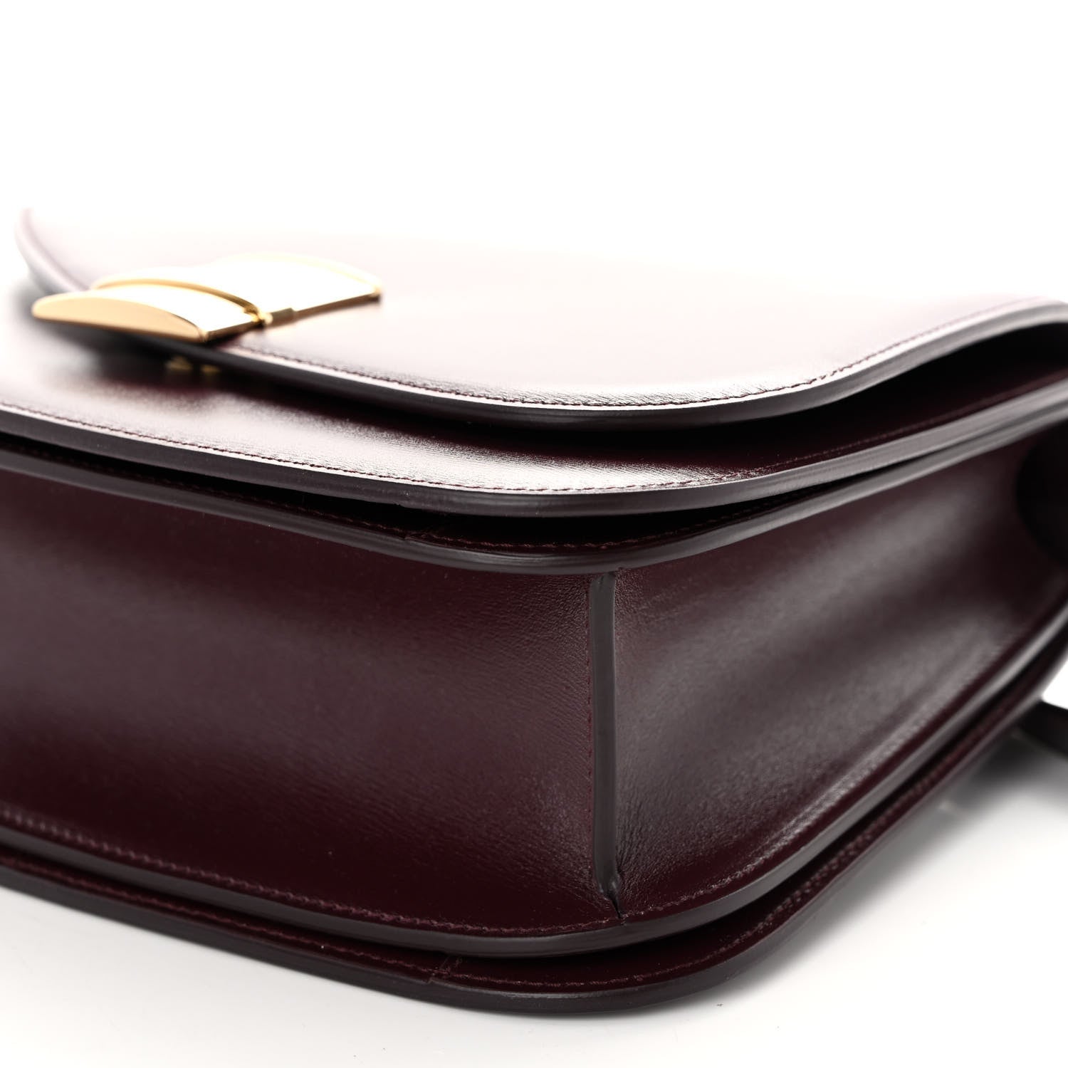 Salvatore Ferragamo Dapple Calfskin Fiamma Crossbody Bag Dark Barolo 8 of 10
