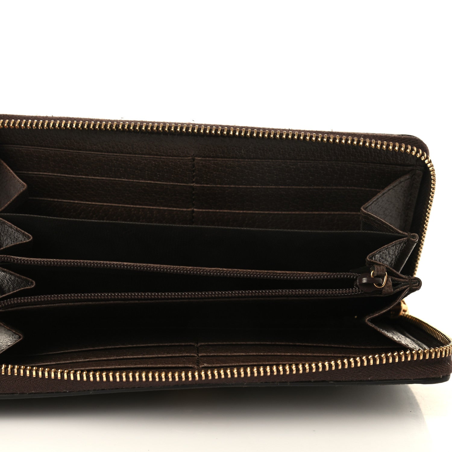 Gucci GG Supreme Monogram Web Ophidia Zip Around Wallet Brown 5 of 7