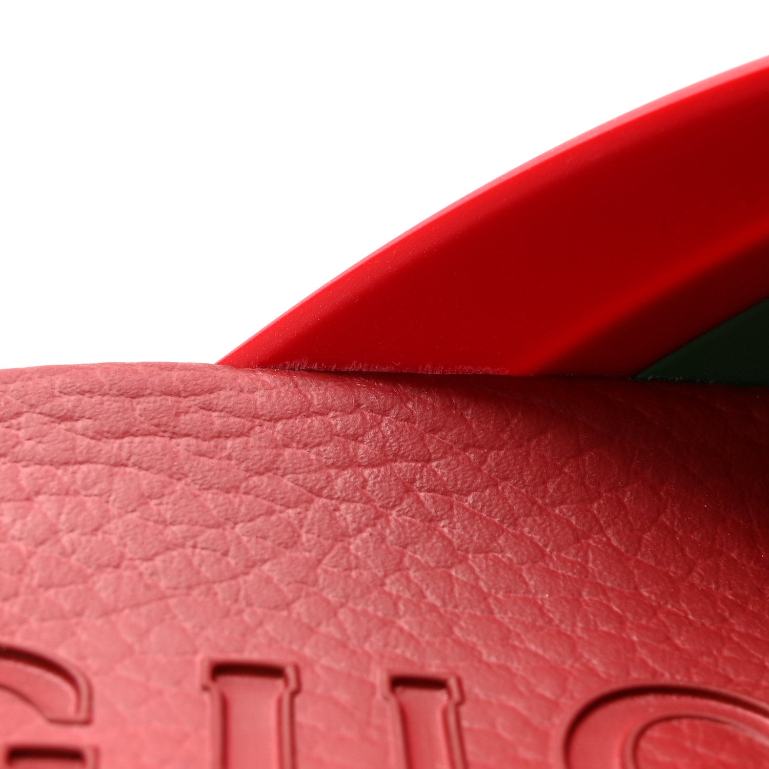 Gucci Rubber Web Womens Criss Cross Slide Sandals 41 Coral New Shamarock 9 of 13