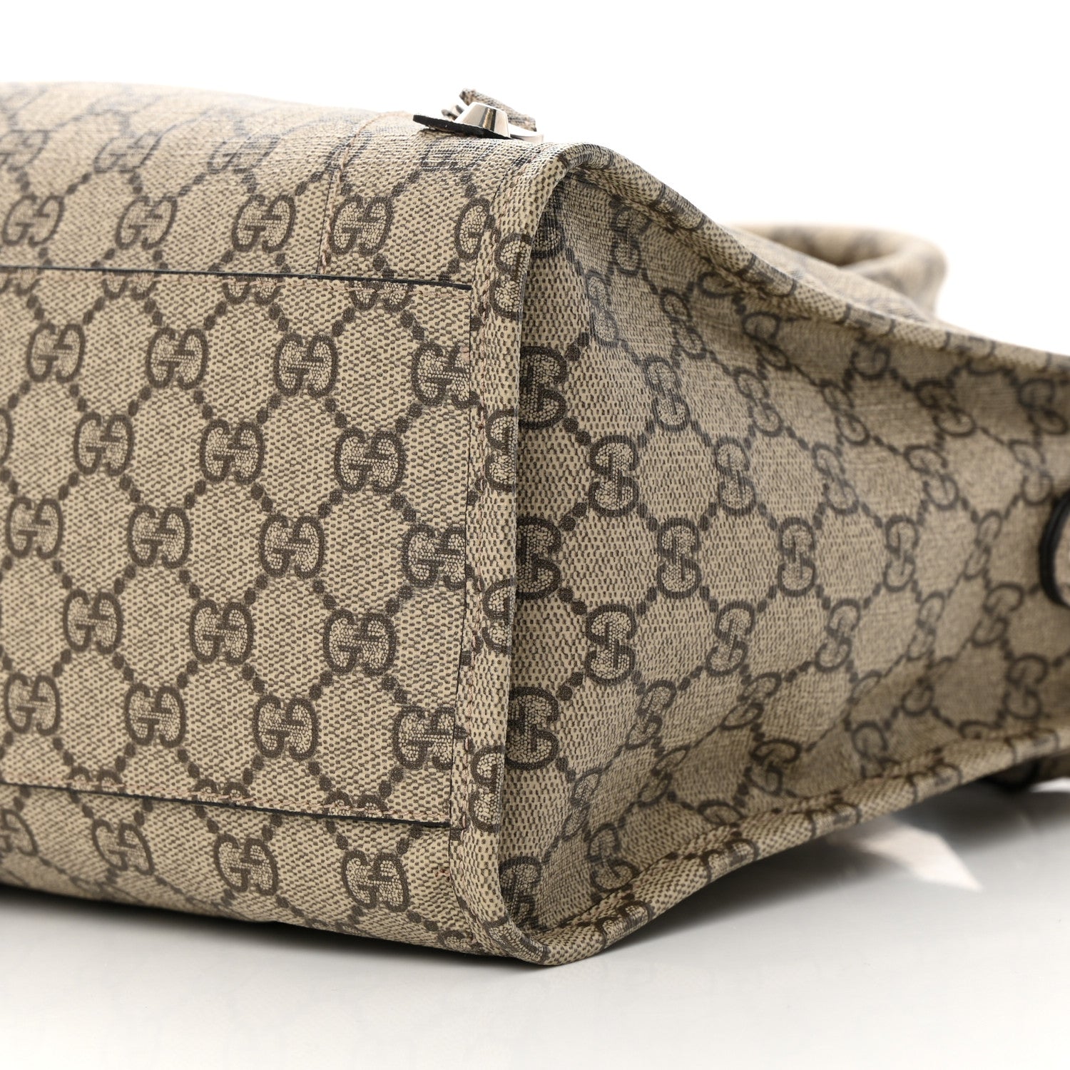 Balenciaga X GUCCI GG Supreme Monogram Neo Classic Silver Hardware City Beige Ebony 10 of 13