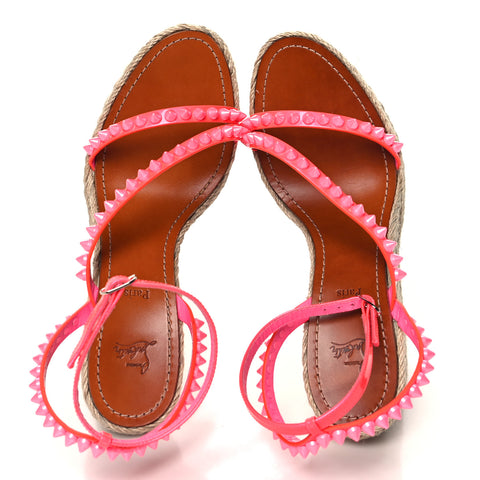Patent Mafaldina 120 Wedge Sandals 41 Pink