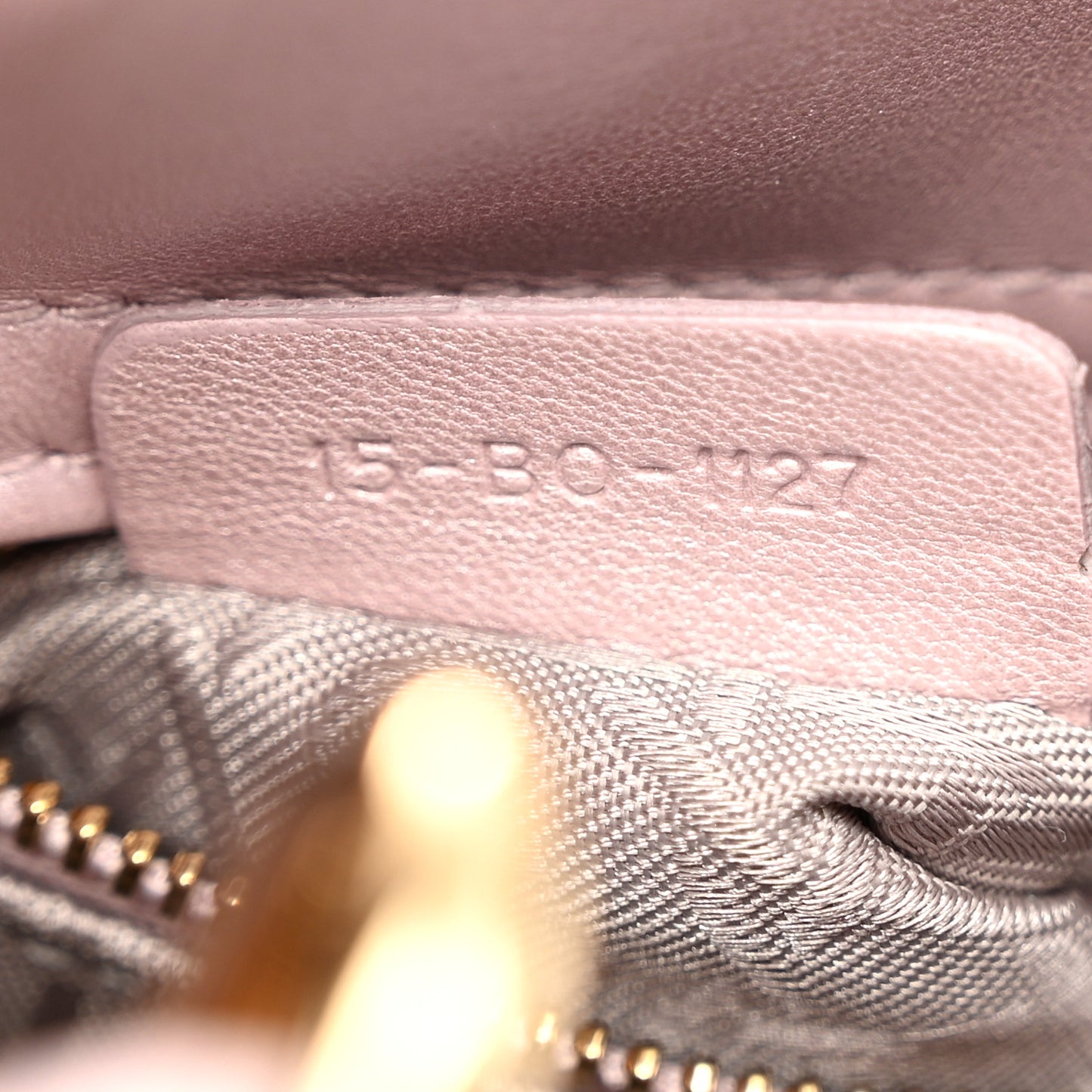 Metallic Lambskin Cannage Mini Lady Dior Lotus