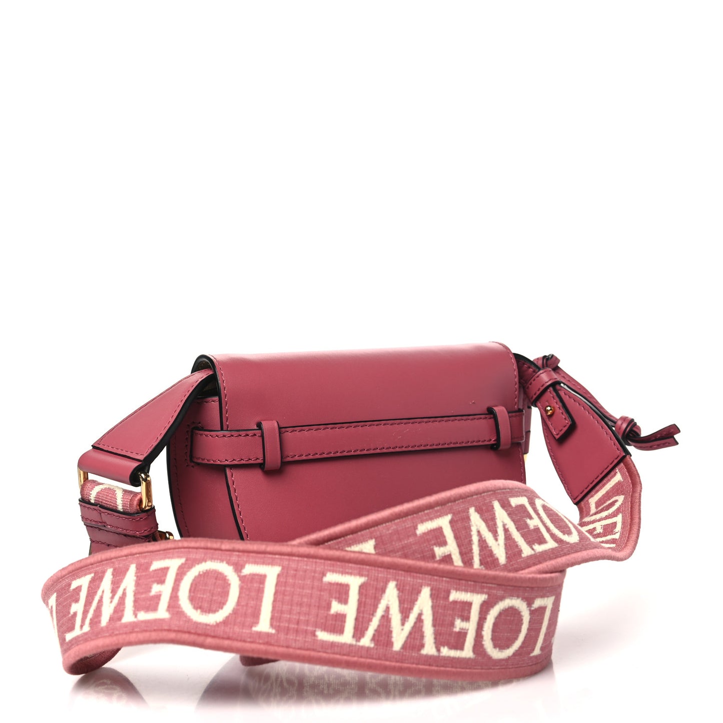 Calfskin Jacquard Mini Gate Dual Bag Plumrose