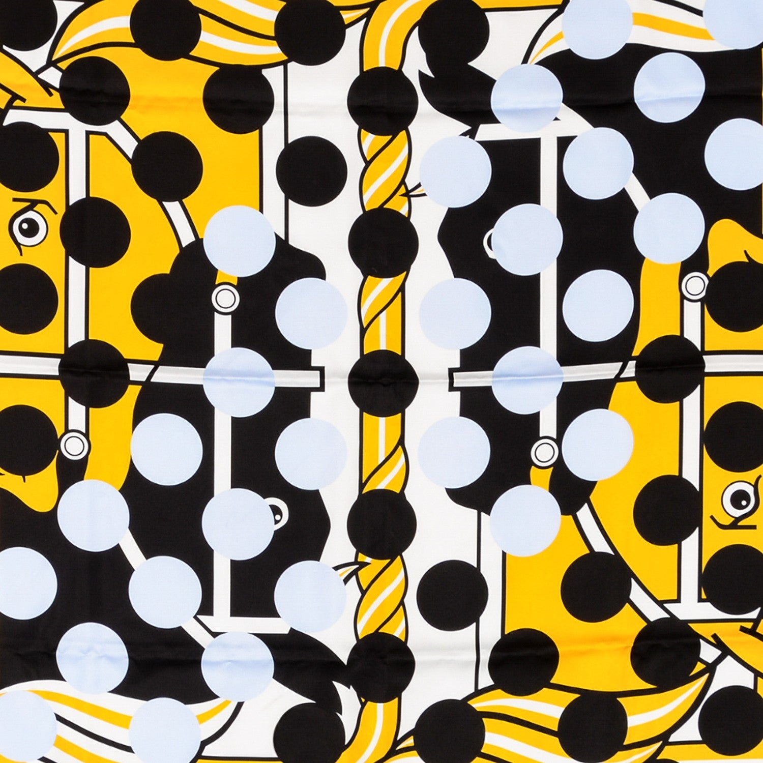 Hermes Silk Quadrige Dots Comme des Garcons Scarf 90 168629