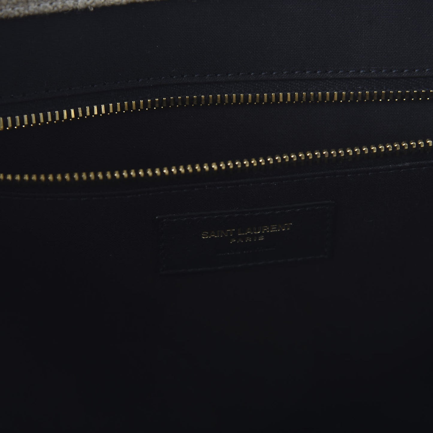 Linen Calfskin Rive Gauche Tote Natural