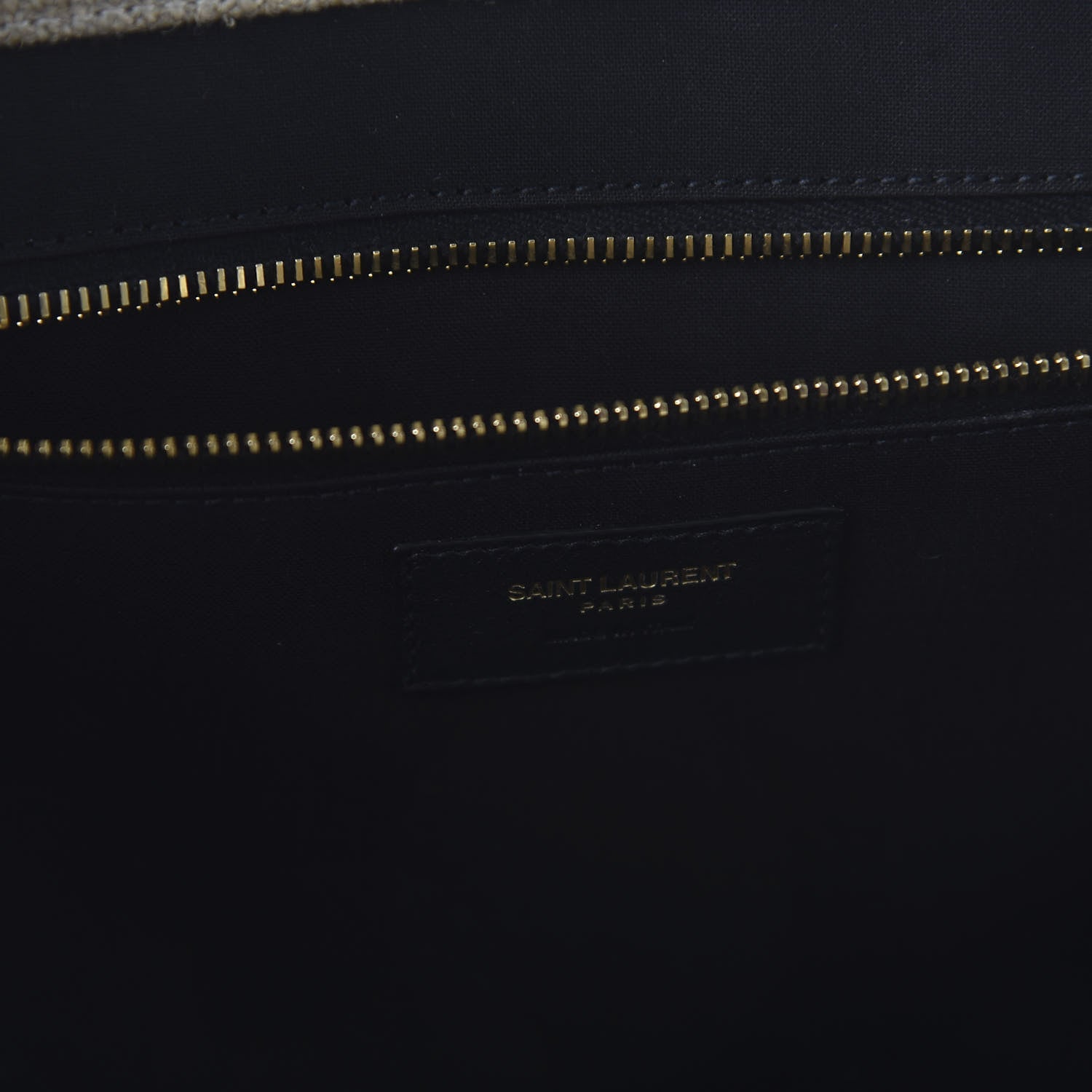 Saint Laurent Linen Calfskin Rive Gauche Tote Natural 8 of 12