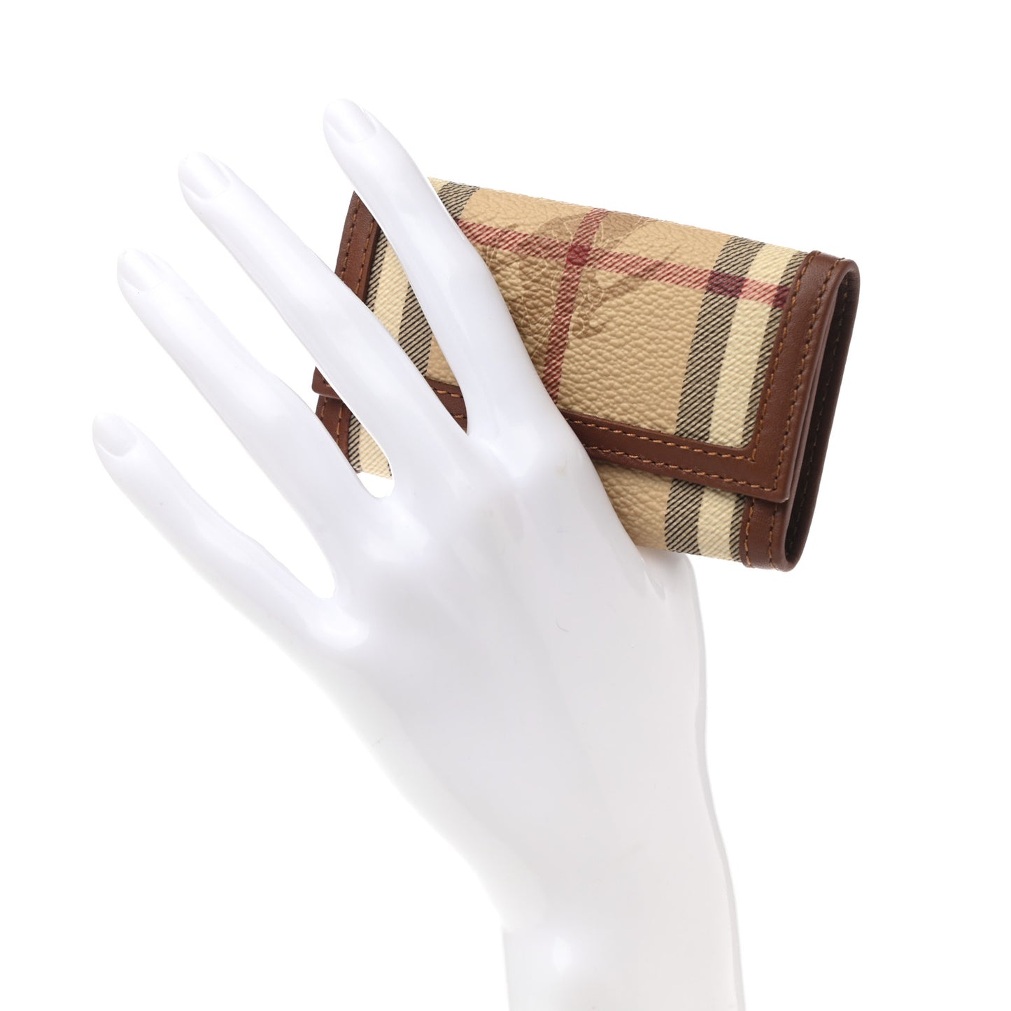 Haymarket Check 6 Key Holder Case Brown