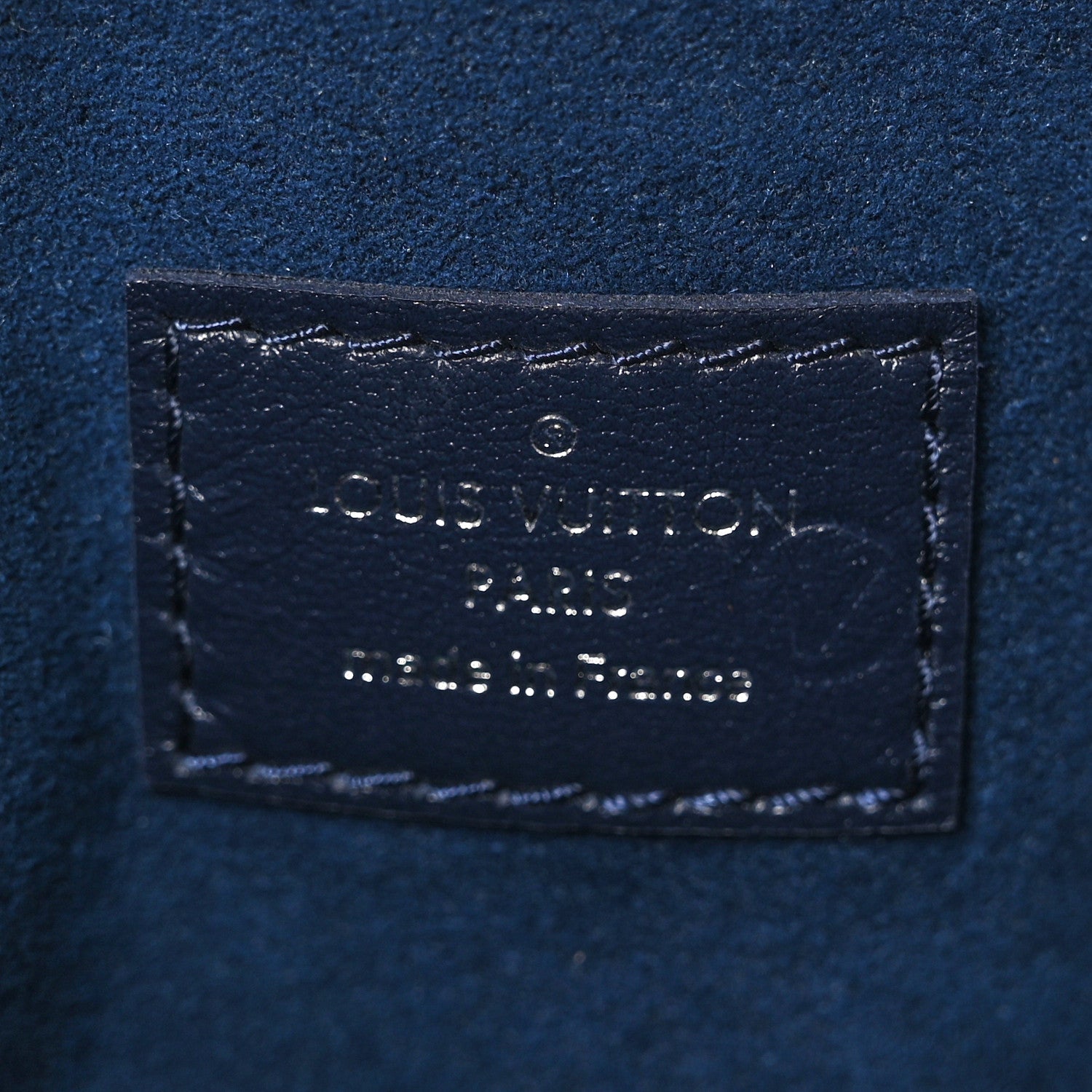 Louis Vuitton Lambskin Embossed Monogram Coussin PM Navy 7 of 11
