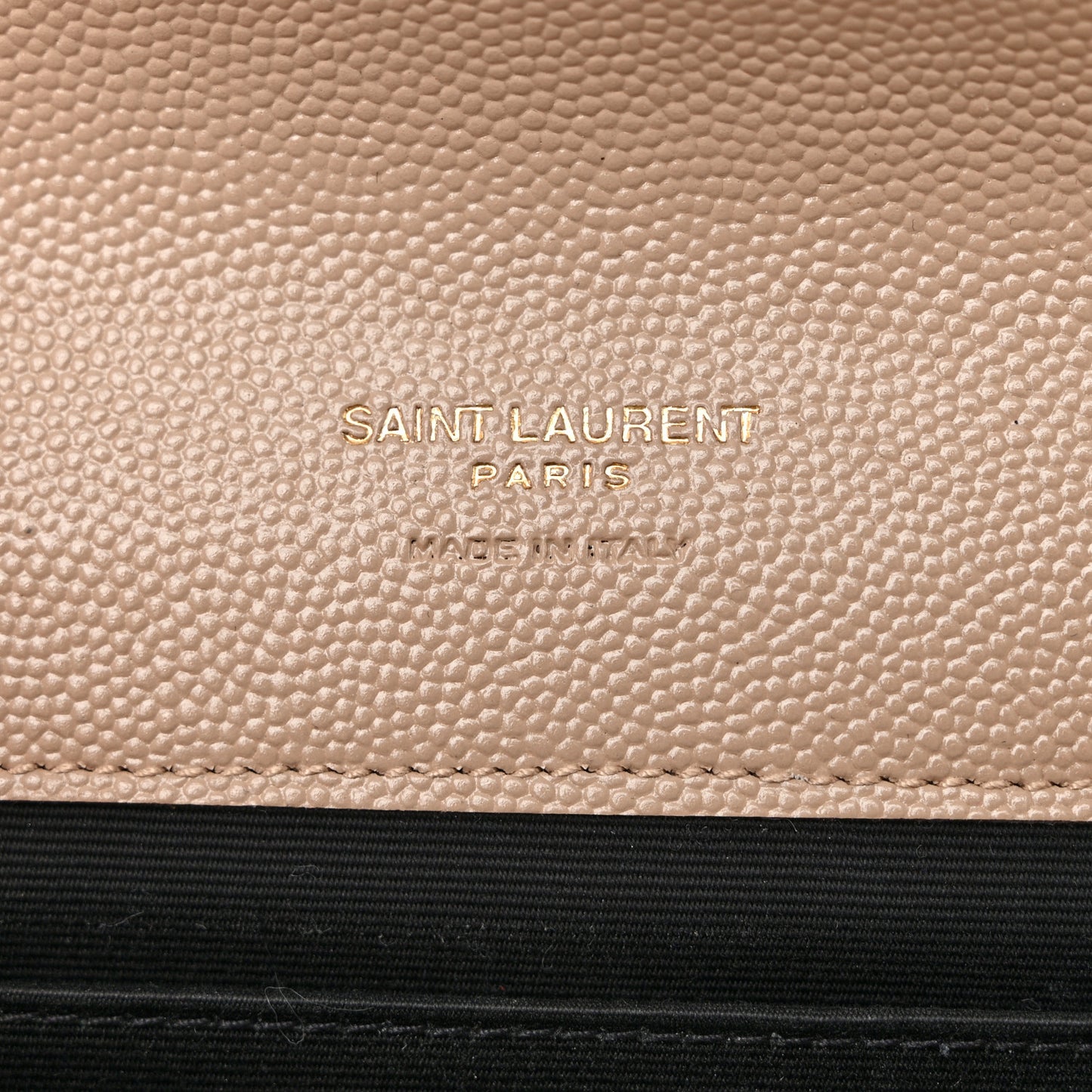 Grain De Poudre Textured Mixed Matelasse Triquilt Monogram Clutch Dark Beige