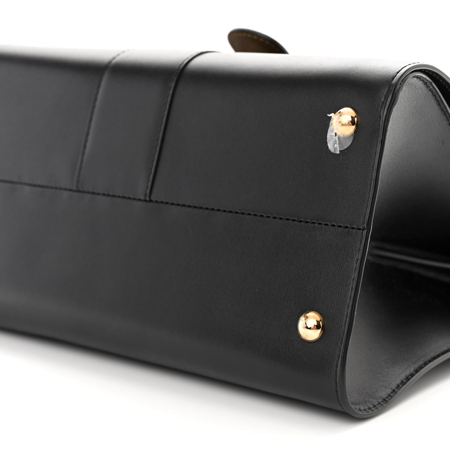 Delvaux Box Calfskin MM Brillant Satchel Black Gold 10 of 10