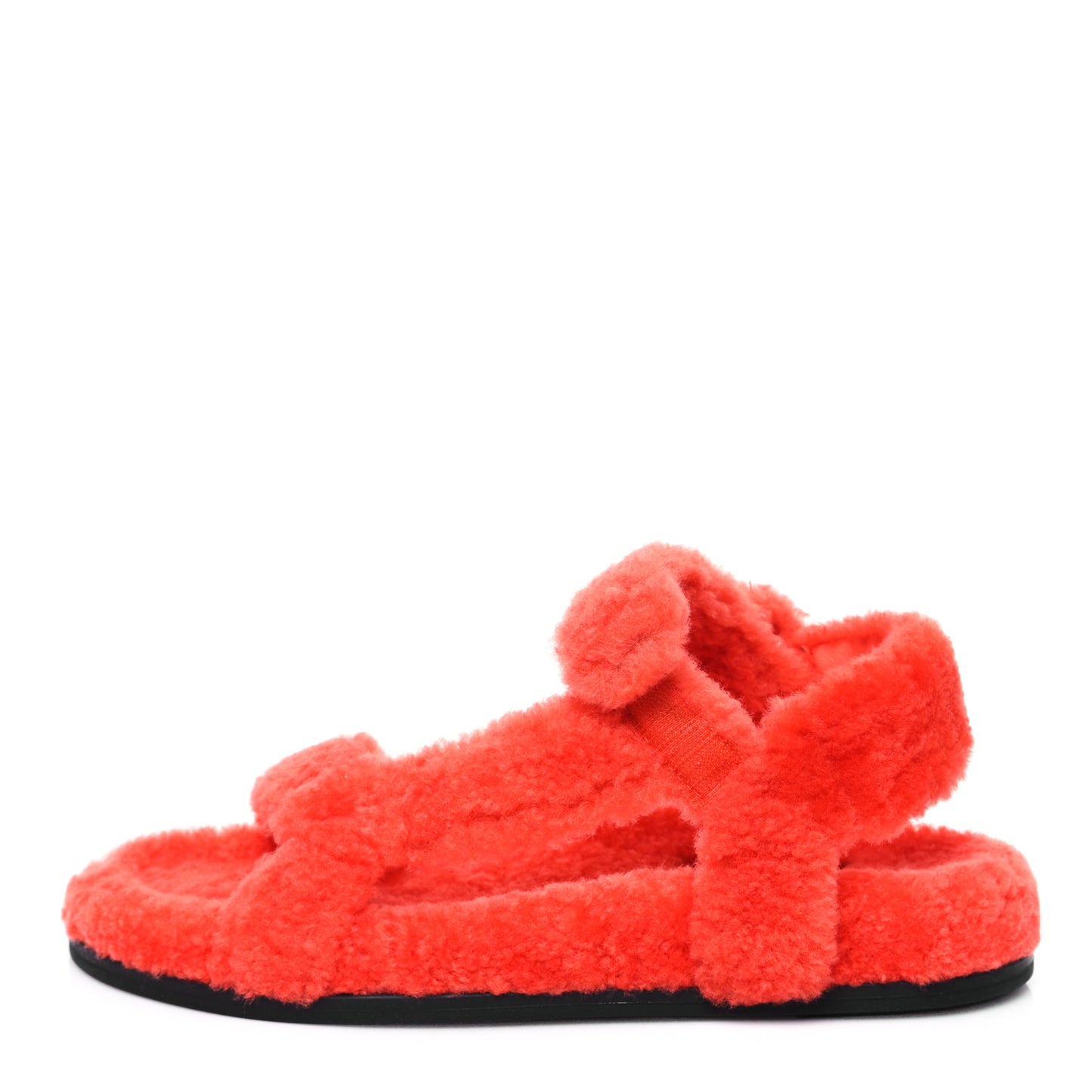 Shearling FF Fendi Feel Sandals 41 Georgia Georgia Scuro
