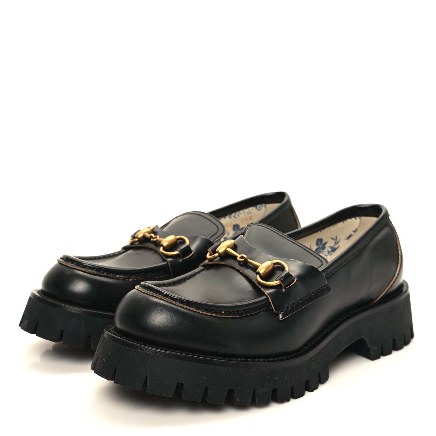 Cordovan Lux Womens Harald Horsebit 25mm Platform Loafers 36 38 Black