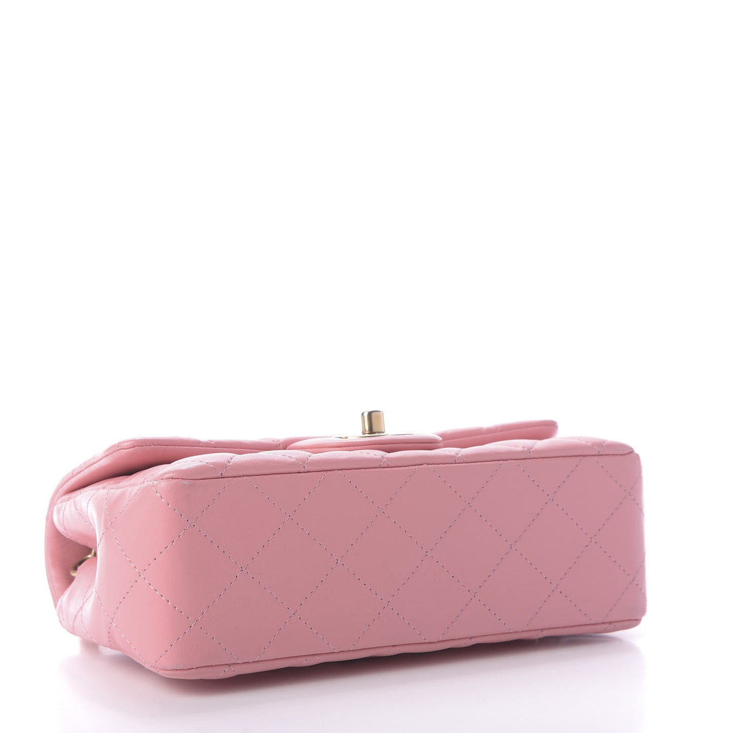 Lambskin Quilted Mini Rectangular Flap Pink