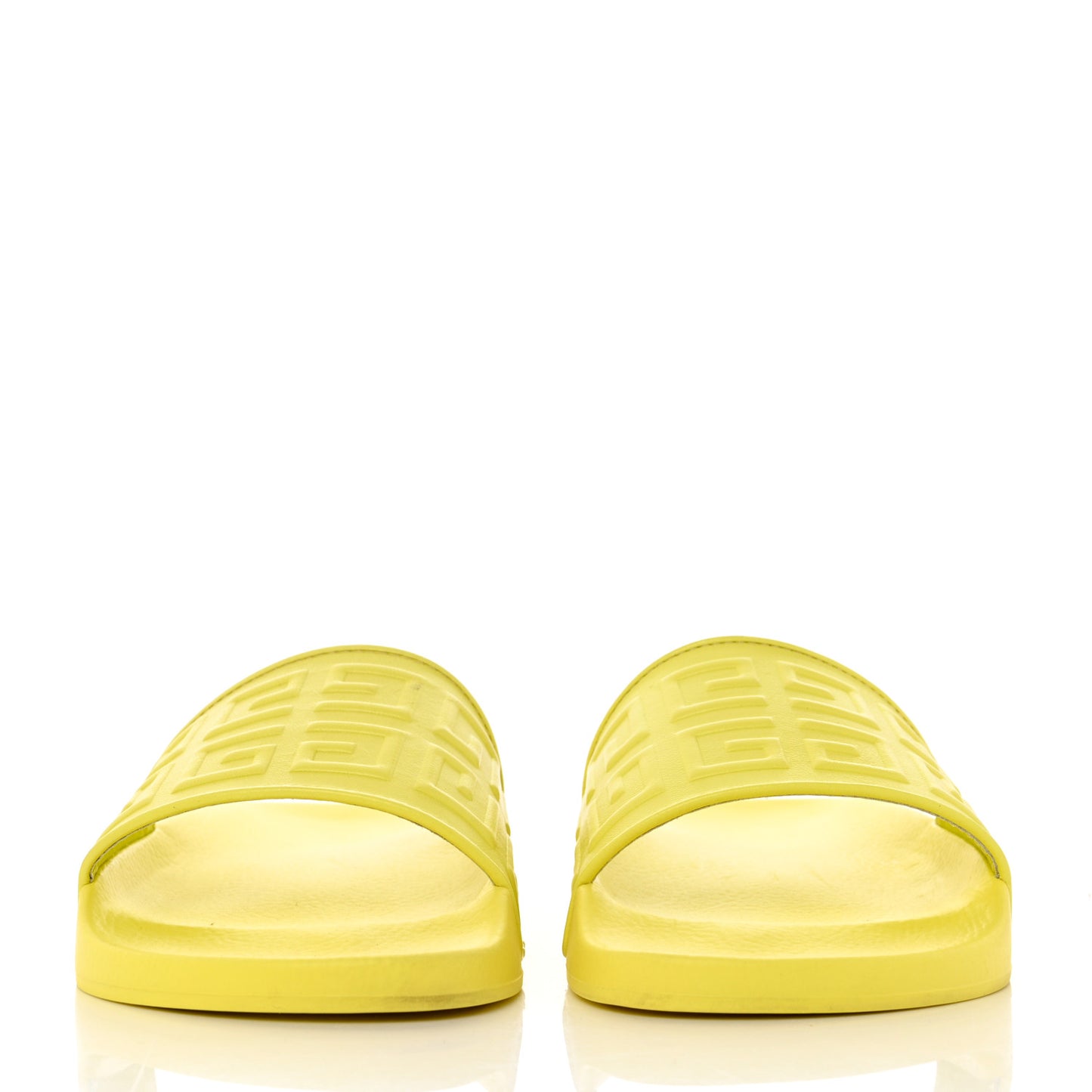 Rubber Logo 4G Pool Slide Sandals 38 Fluo Yellow