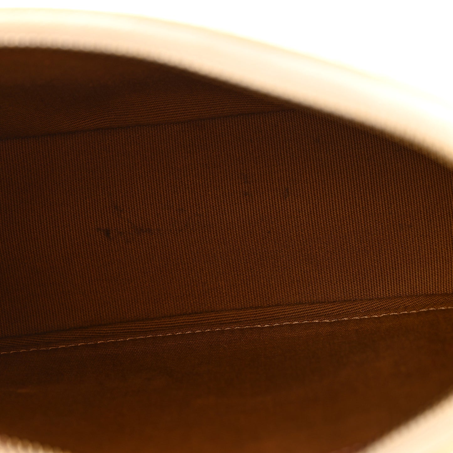 Canvas Calfskin Ava Triomphe Shoulder Bag White