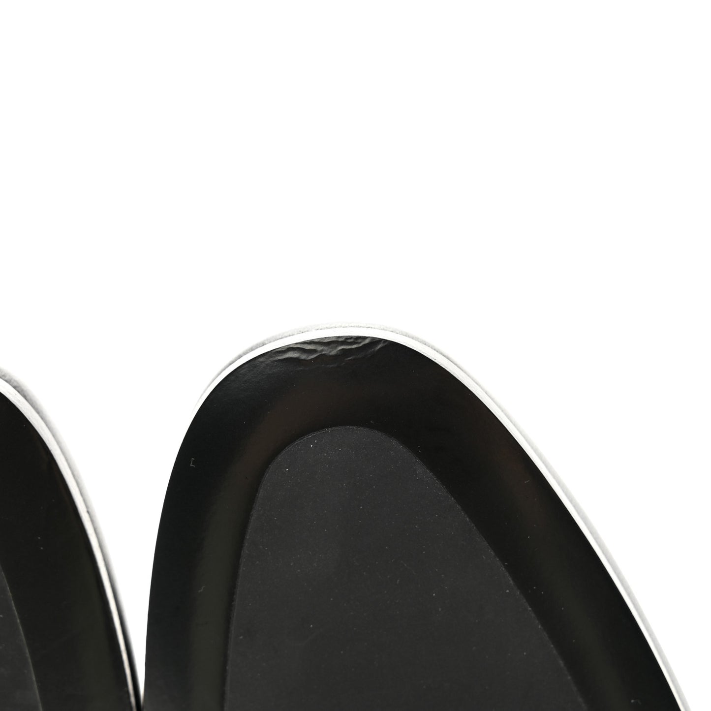 Calfskin Womens Stitched CC Loafers 36 Black