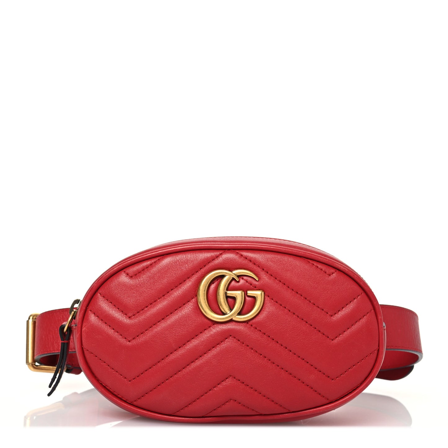 Calfskin Matelasse GG Marmont Belt Bag 75 30 Hibiscus Red