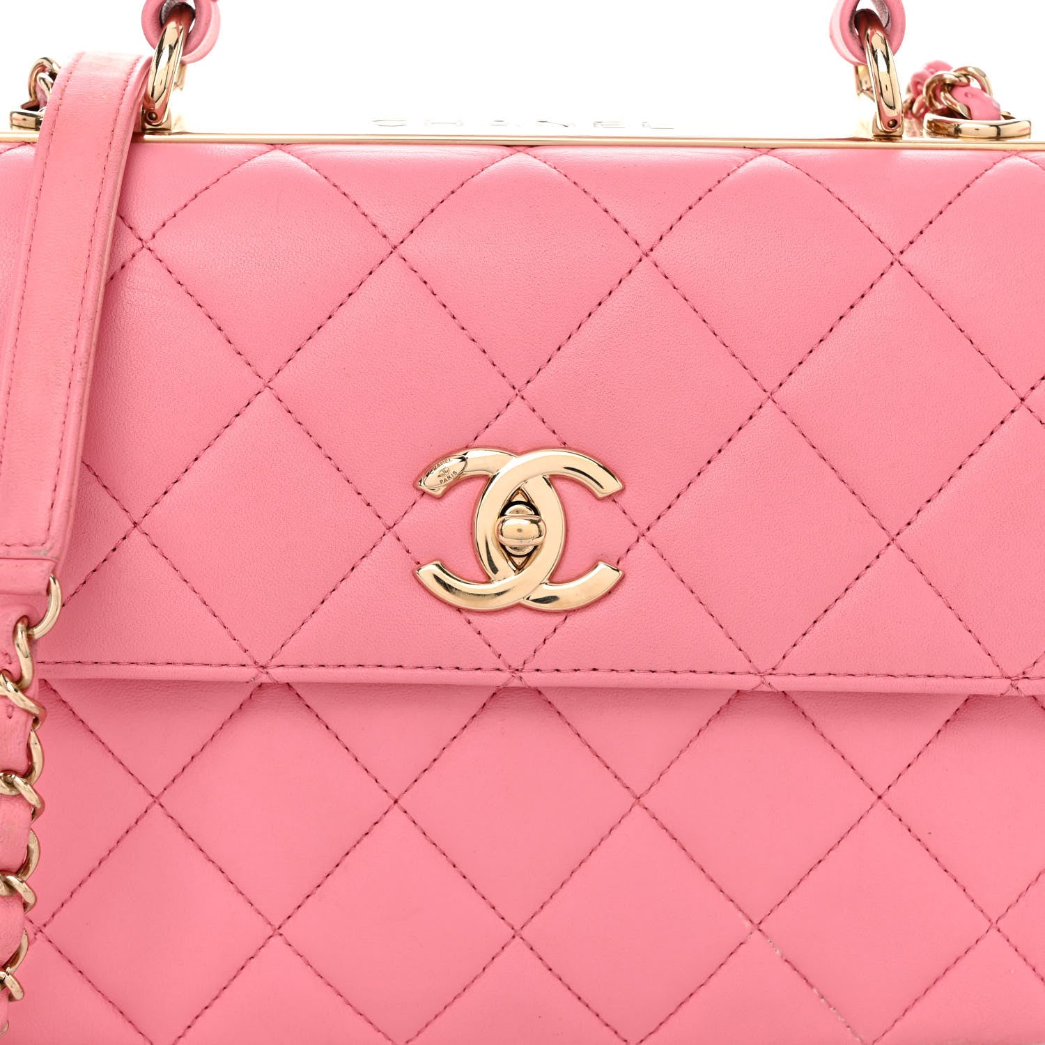 Chanel Lambskin Quilted Small Trendy CC Flap Dual Handle Bag Light Pink 8 of 15
