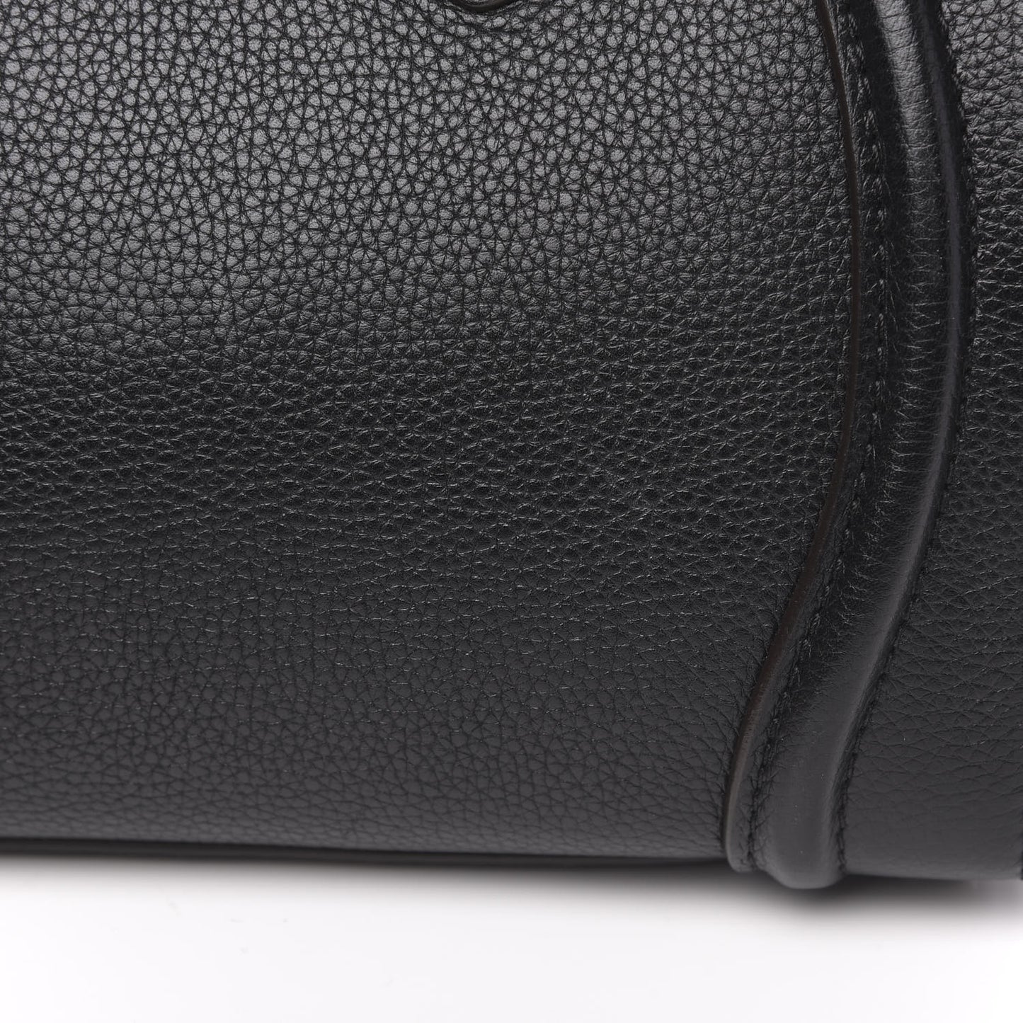 Drummed Calfskin Micro Luggage Black