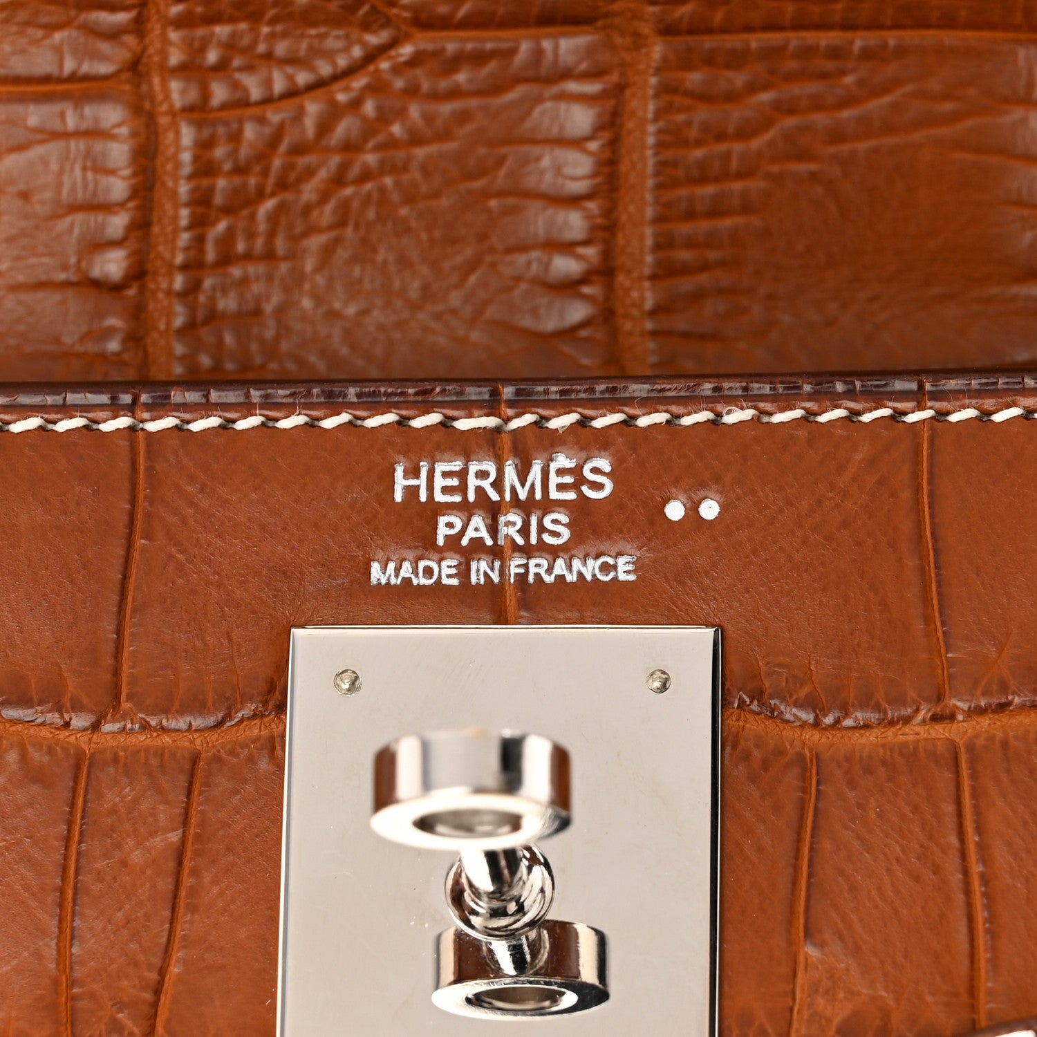 Hermes Matte Niloticus Crocodile Kelly Retourne 32 Fauve 6 of 14