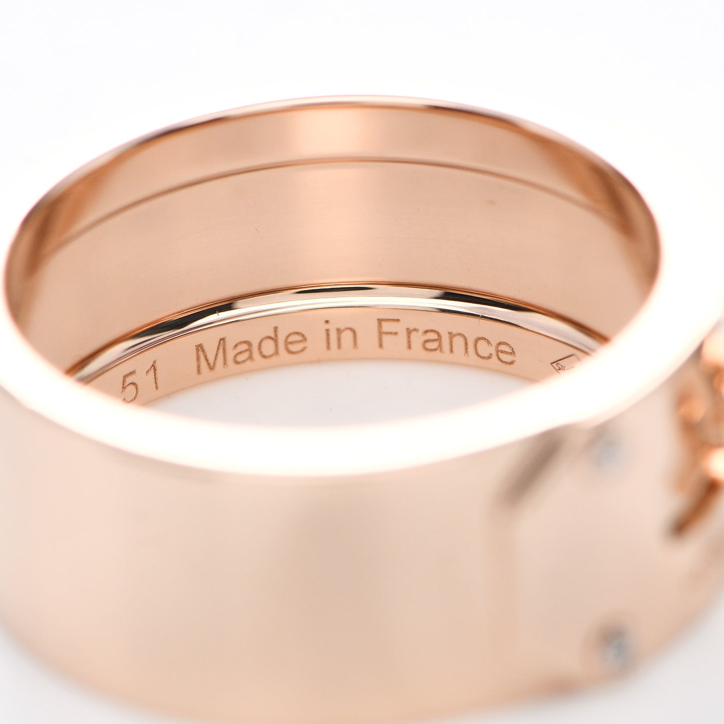 18K Rose Gold Diamond GM Kelly Ring 51 5.75