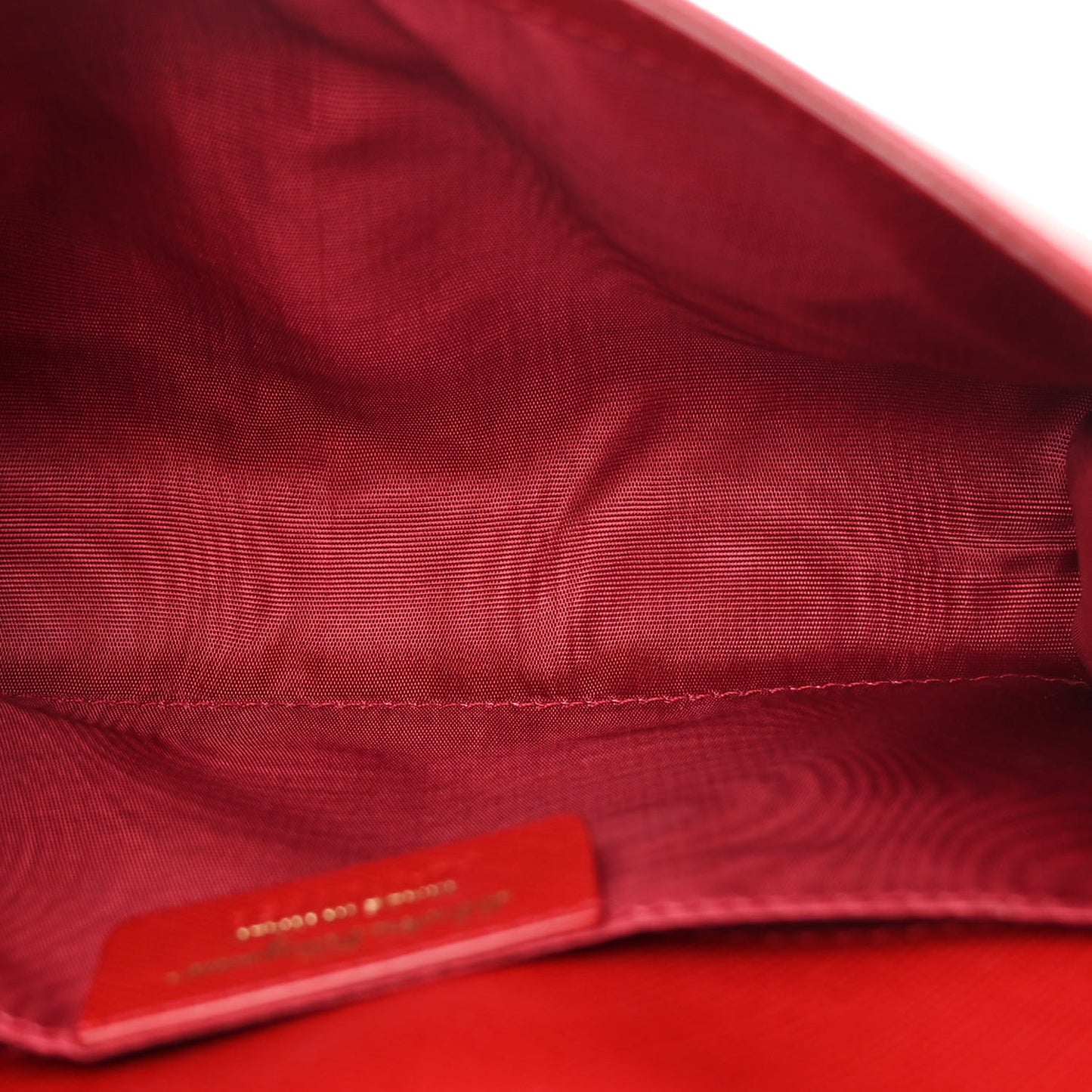 Hammered Calfskin Mini Miss Vara Bow Chain Bag Rosso