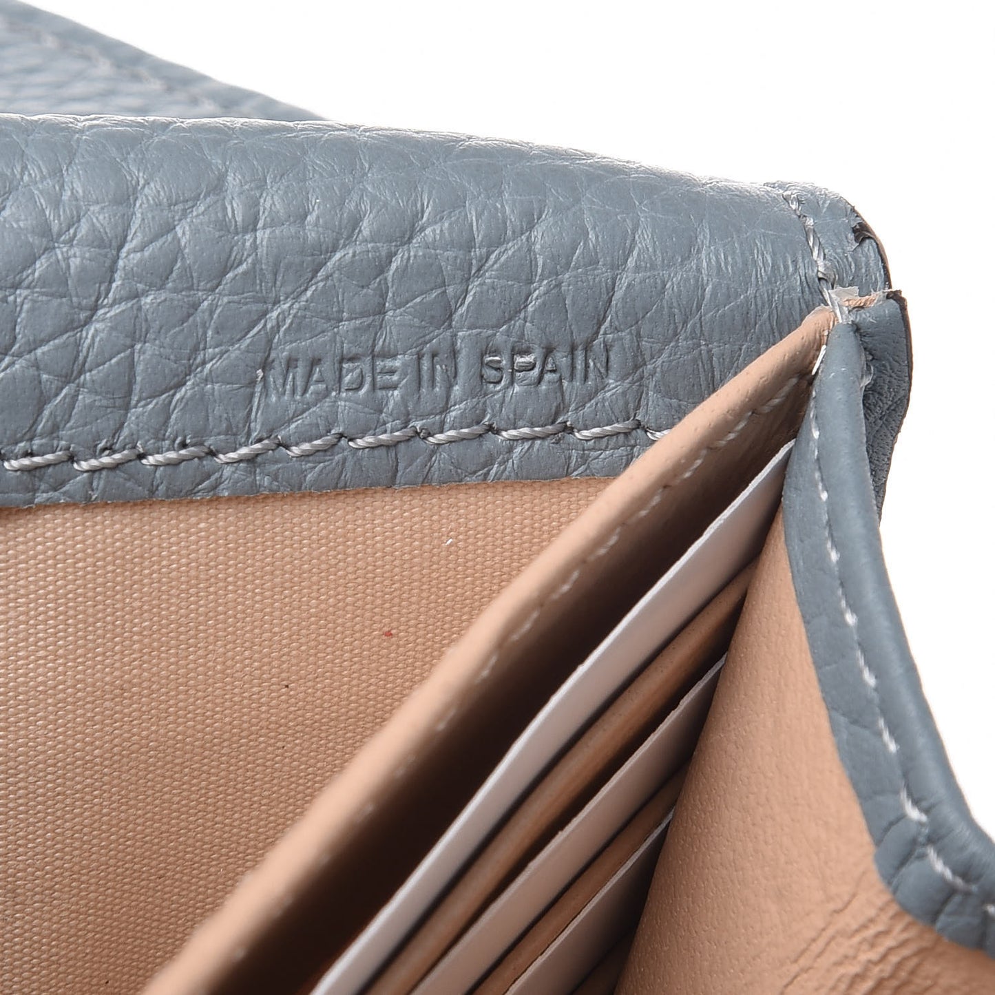 Calfskin Marcie Continental Flap Wallet Cloudy Blue