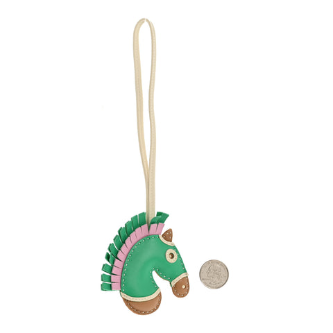 Milo Lambskin Geegee Camail Bag Charm Kraft Vert Comics Vert Fizz Craie