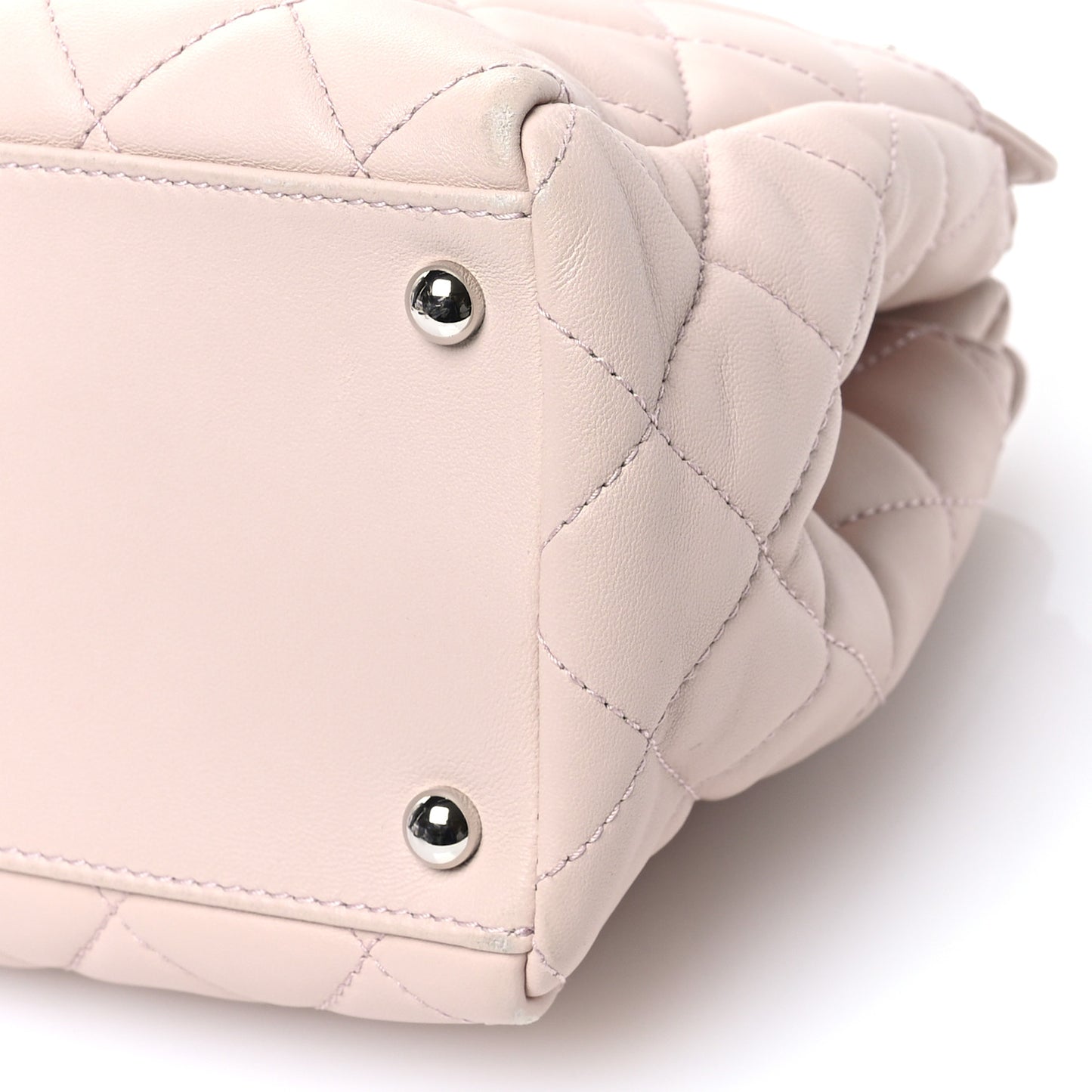 Lambskin Quilted Chanel 7 Tote Pink