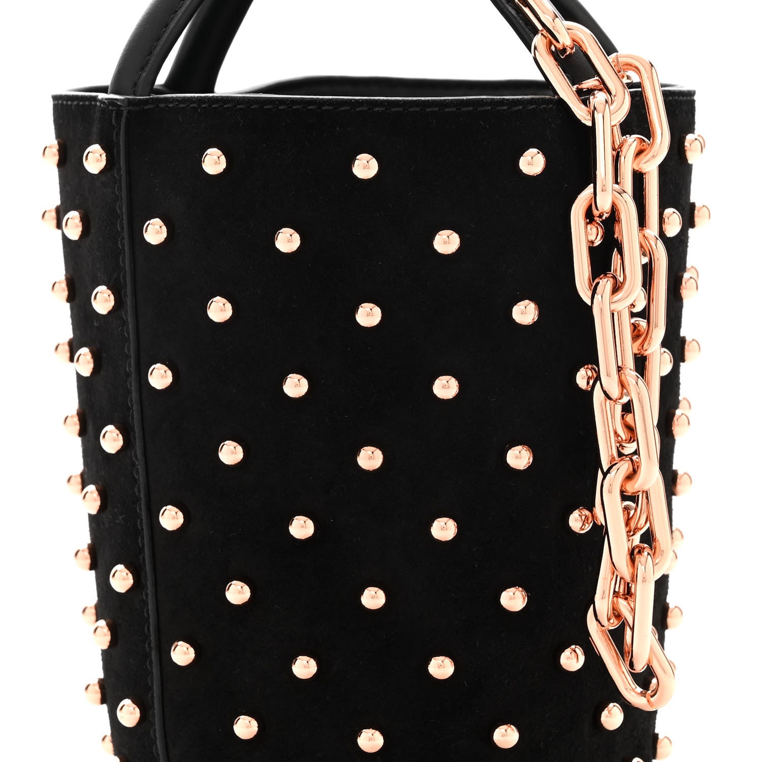 Alexander Wang Suede Calfskin Mini Roxy Bucket Bag Black 9 of 11