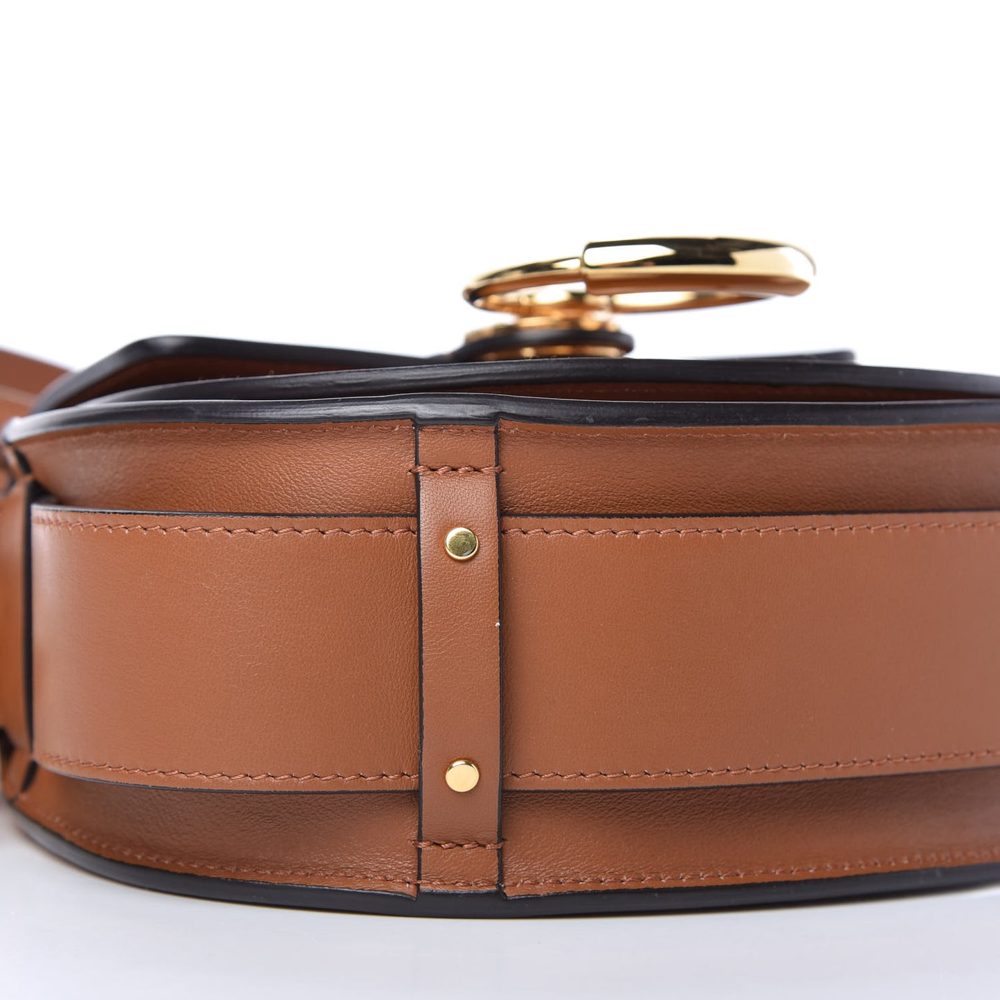 Patent Calfskin Small Tess Bag Caramel