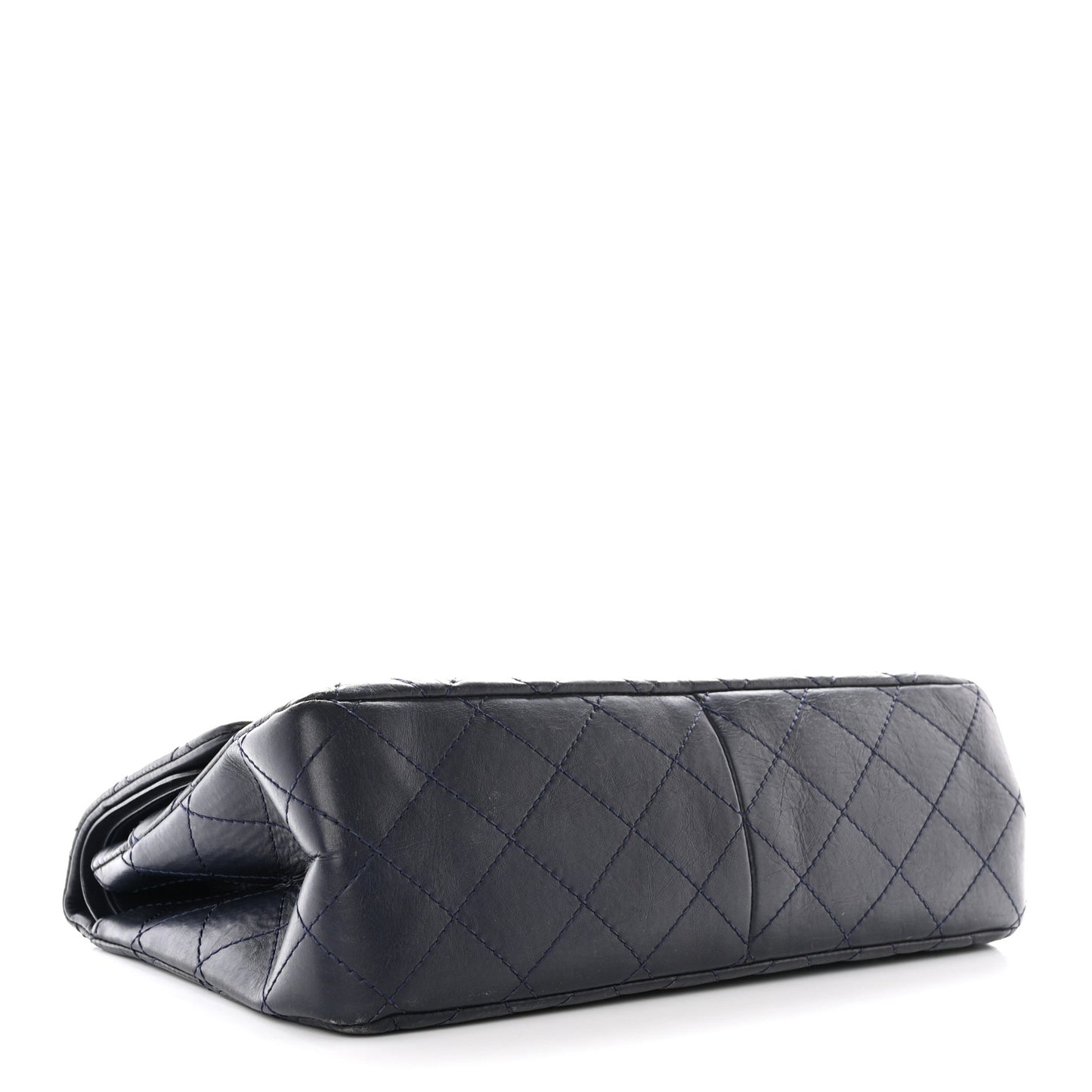 Aged Calfskin Quilted 2.55 Reissue 227 Flap Navy