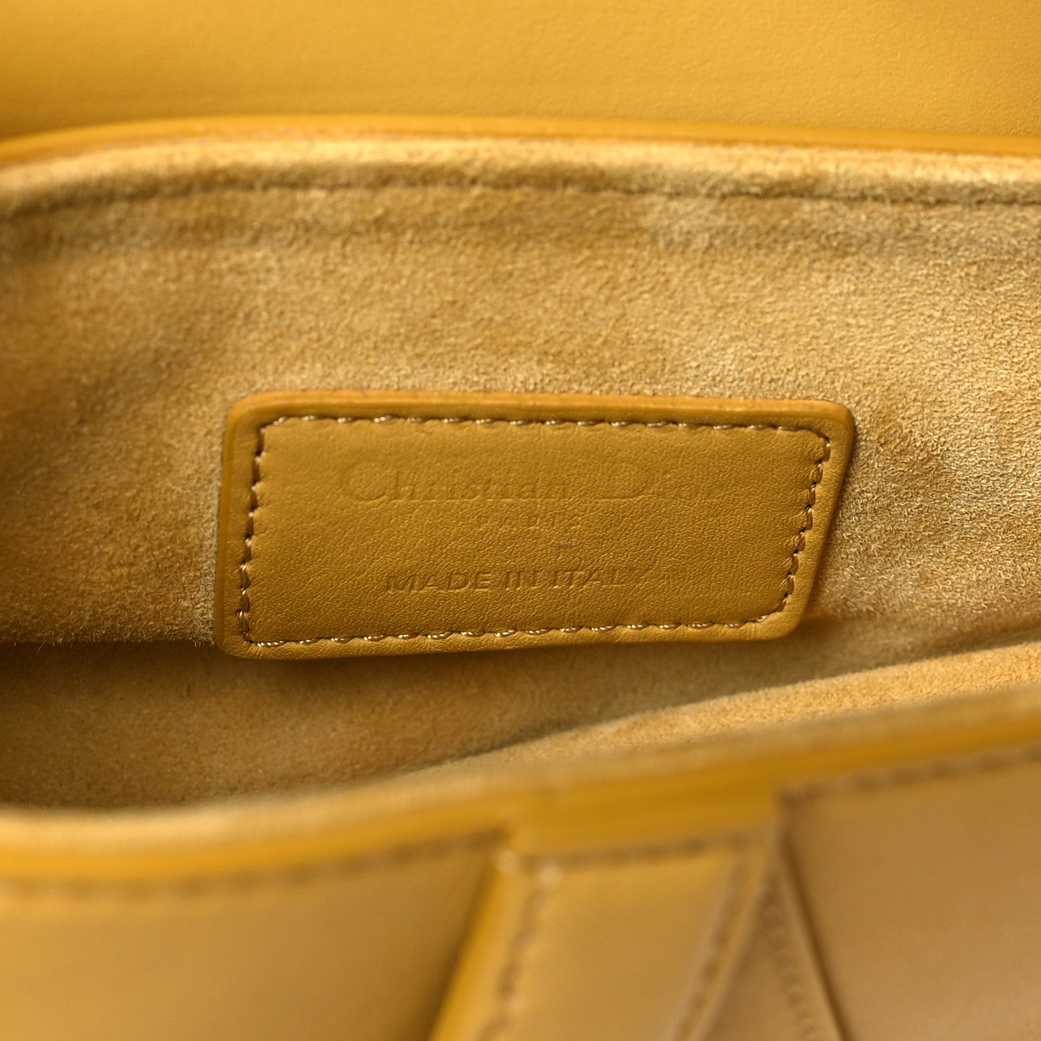 Christian Dior Ultra Matte Calfskin Mini Saddle Bag Yellow 6 of 11